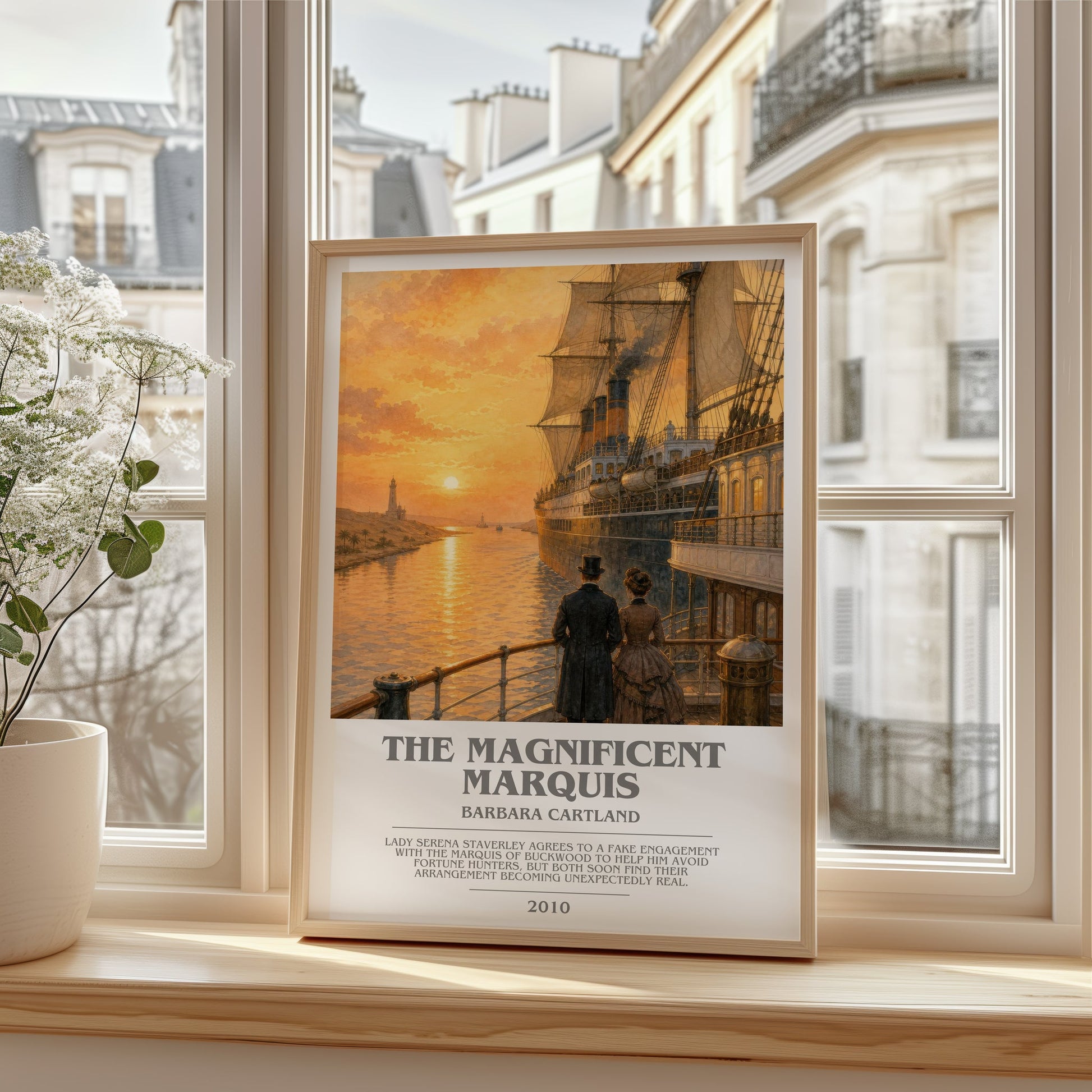 The Magnificent Marquis bookish poster colour and style options – Barbara Cartland book art
