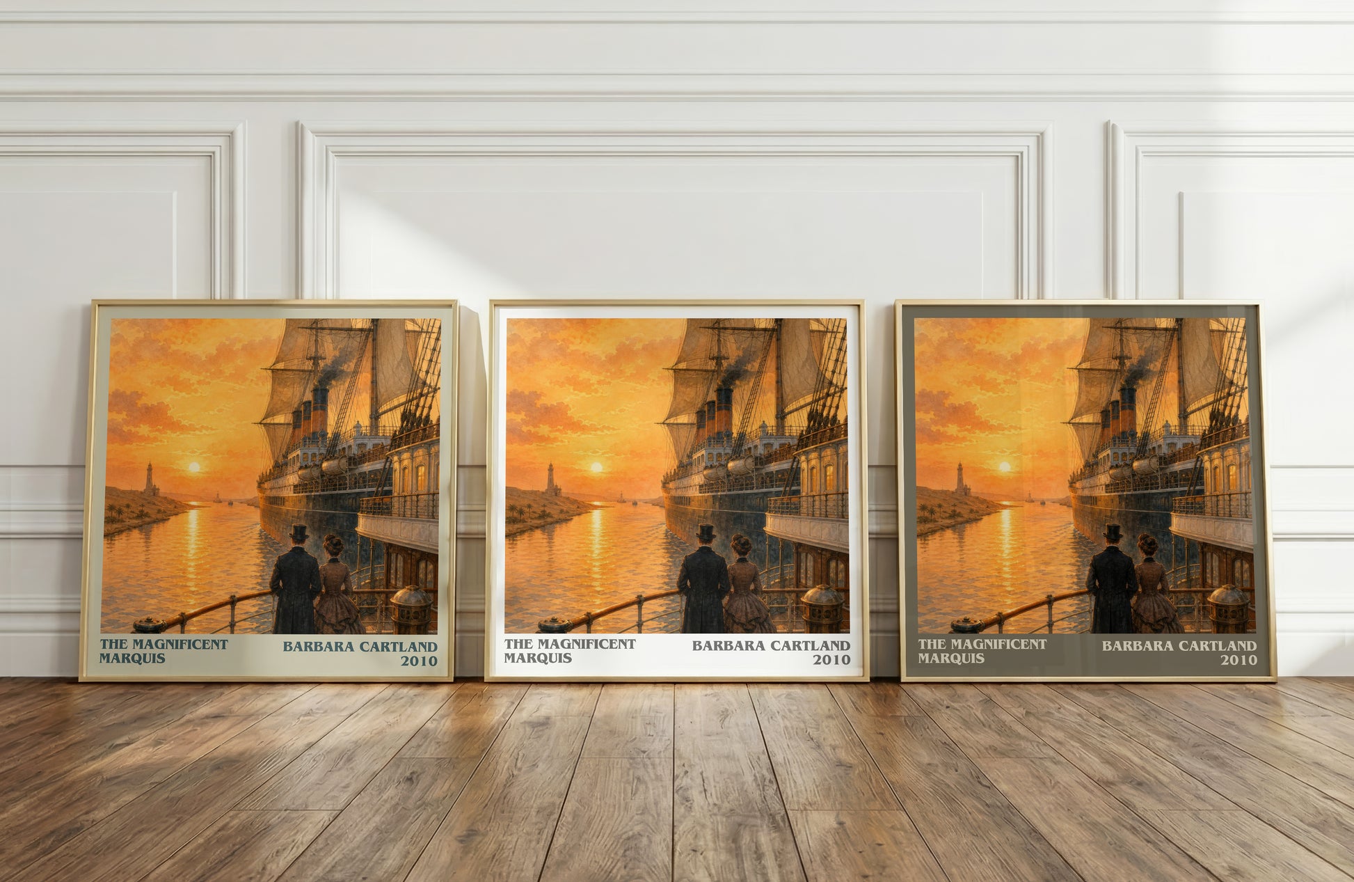 The Magnificent Marquis literary art print colour and style options – Barbara Cartland book art