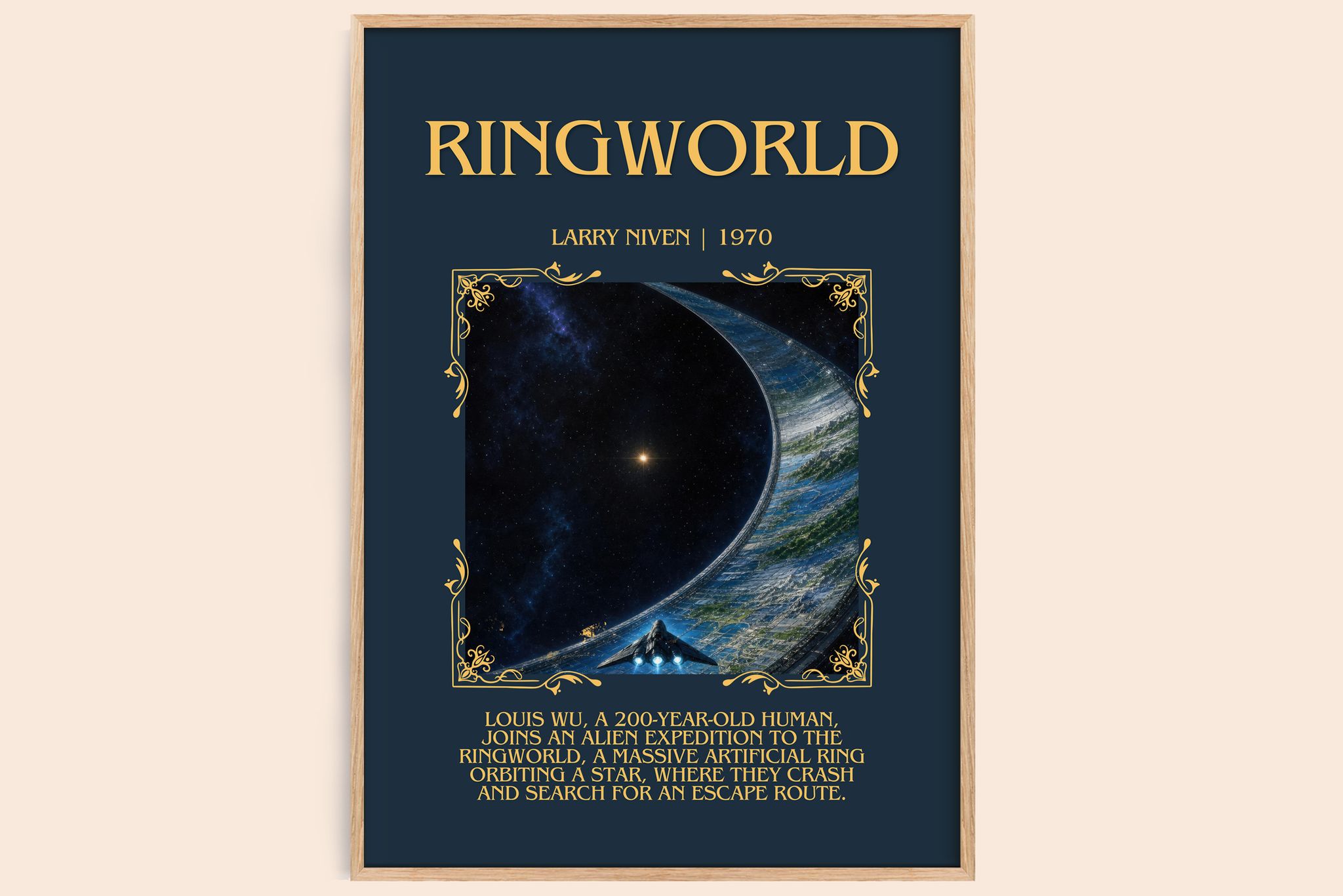 Ringworld Minimalist Book Poster by Larry Niven