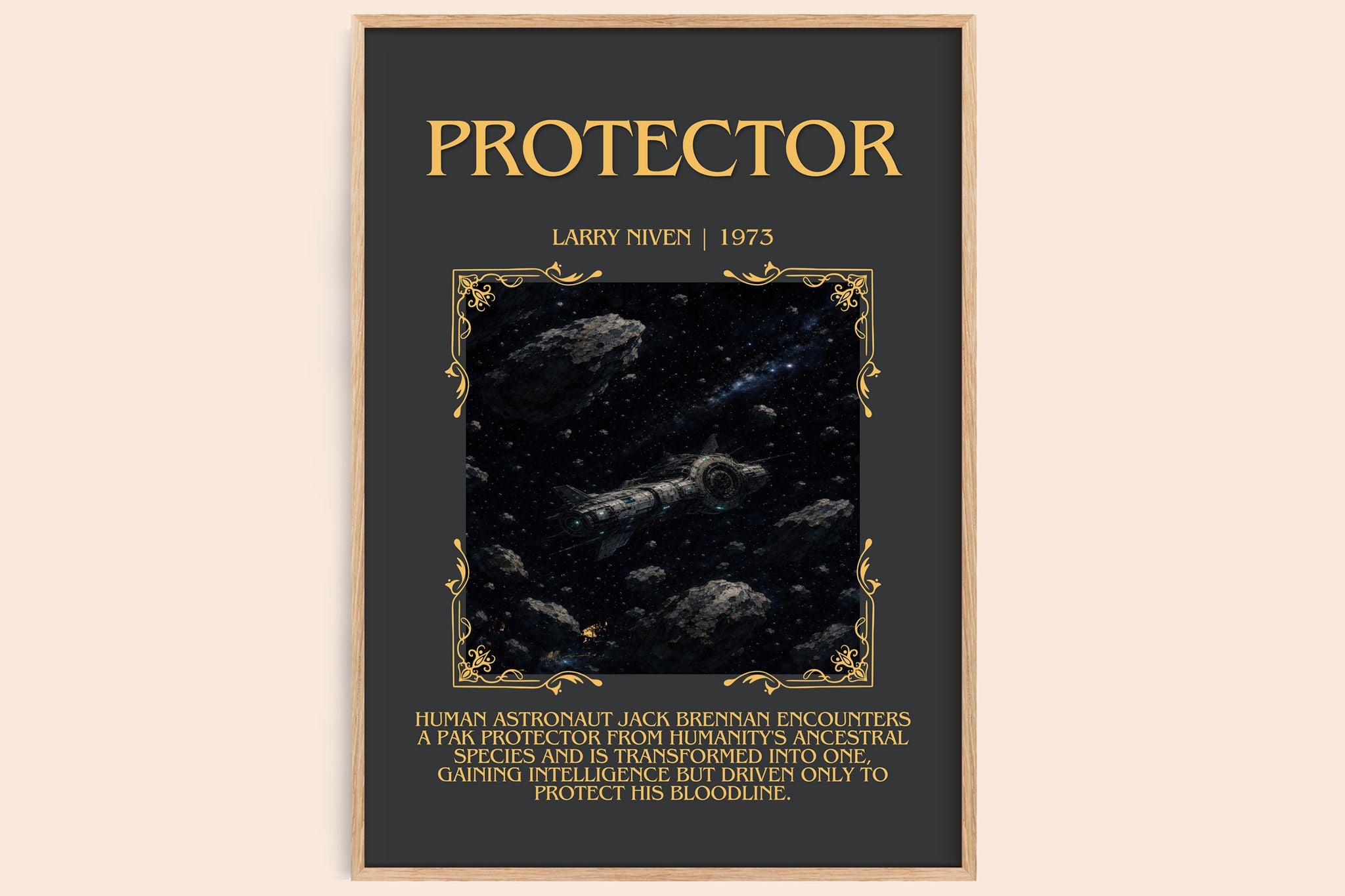 Protector Minimalist Book Poster by Larry Niven