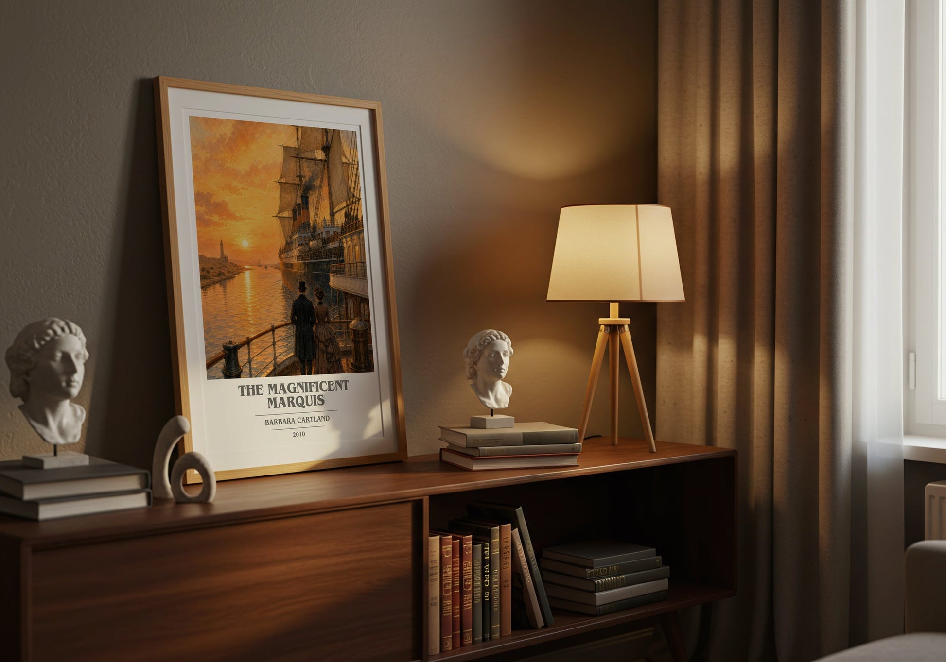 The Magnificent Marquis book cover book poster framed on wall – romance wall art