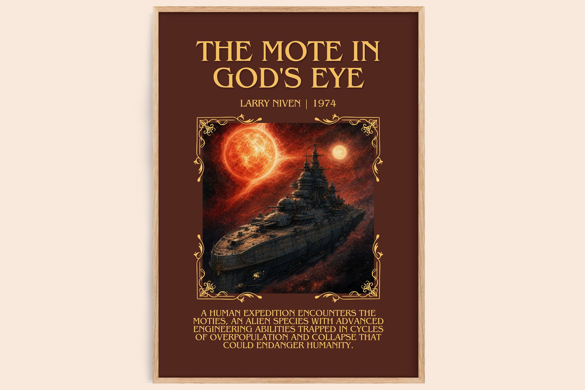 The Mote in God's Eye Minimalist Book Poster by Larry Niven