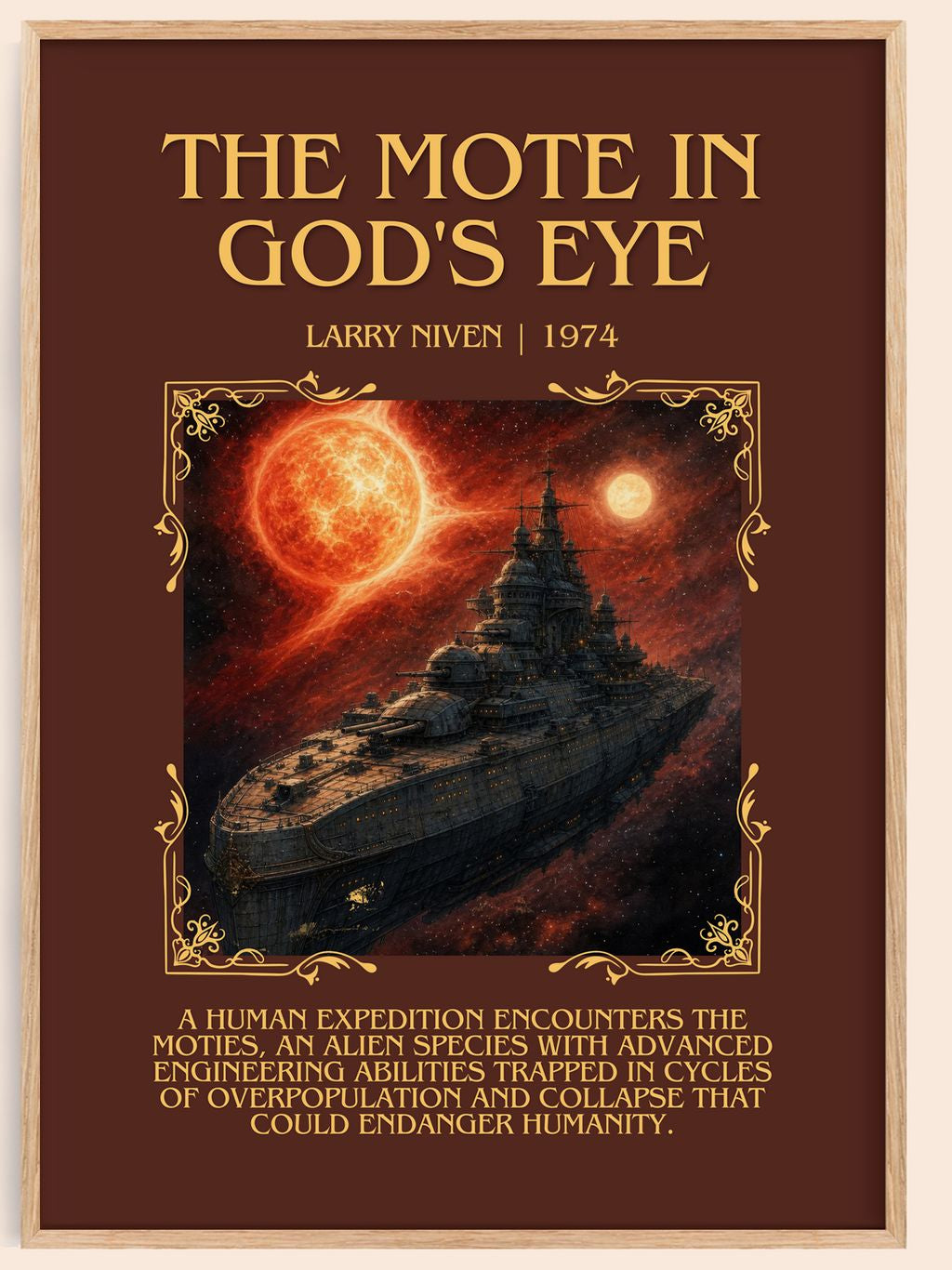 The Mote in God's Eye Minimalist Book Poster by Larry Niven – book poster