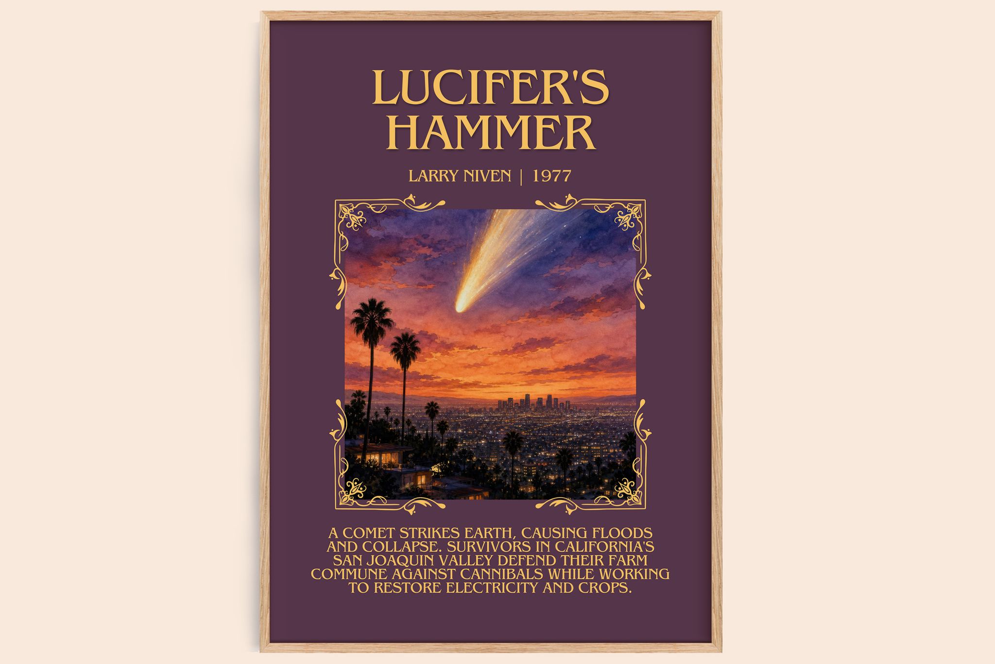 Lucifer's Hammer Minimalist Book Poster by Larry Niven