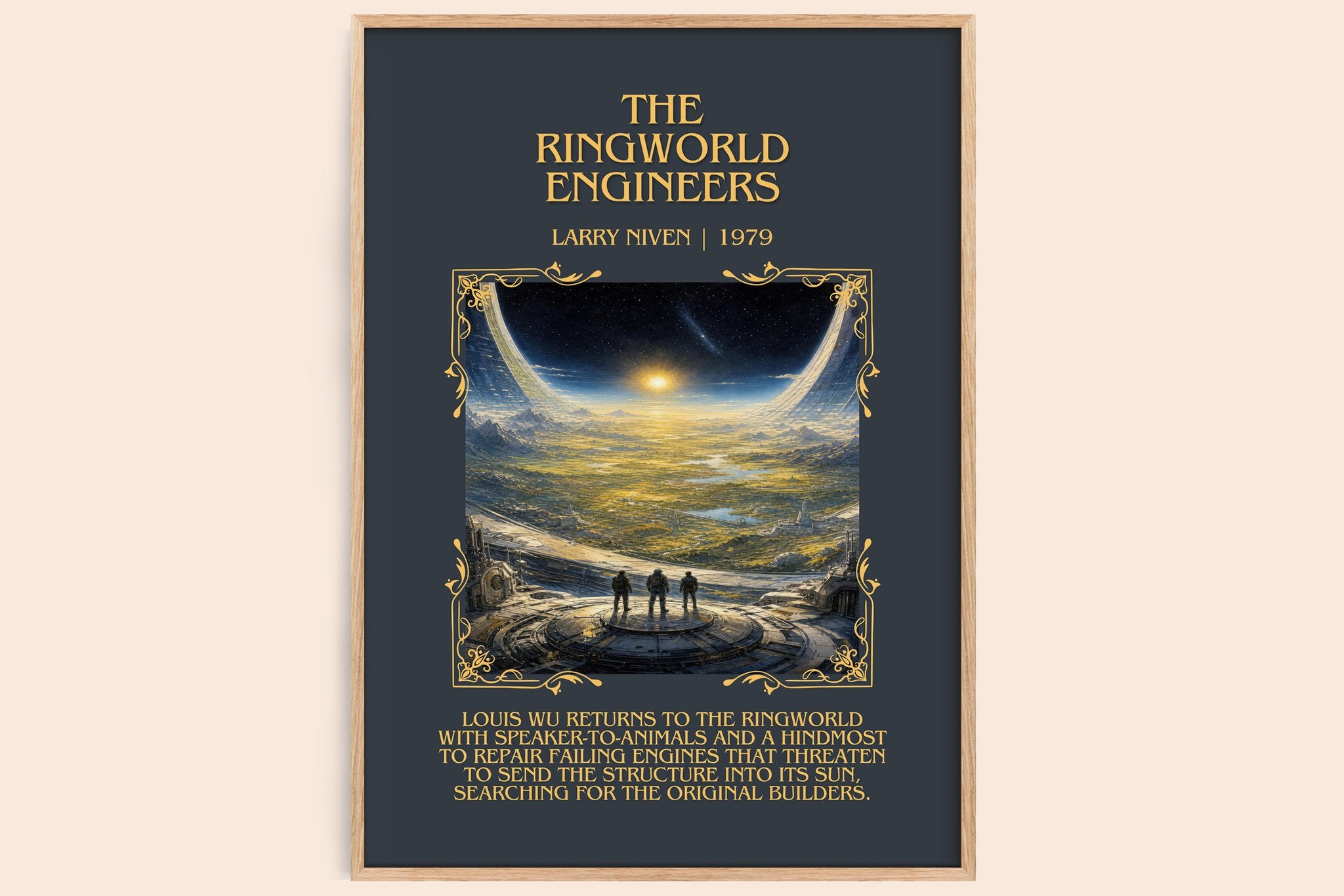 The Ringworld Engineers Minimalist Book Poster by Larry Niven