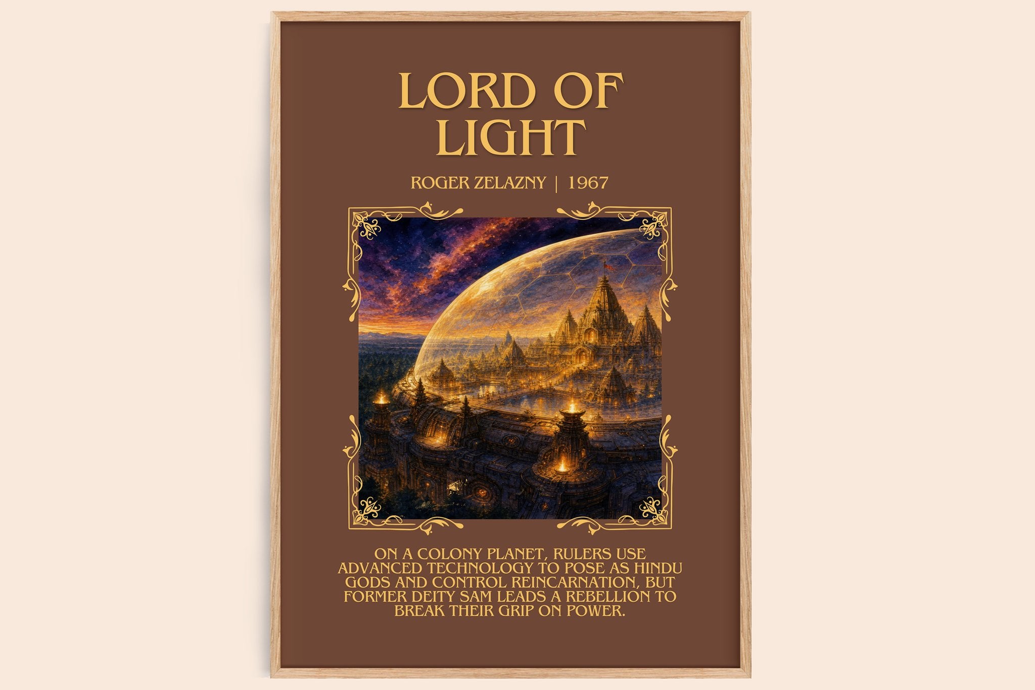 Lord of Light Minimalist Book Poster by Roger Zelazny