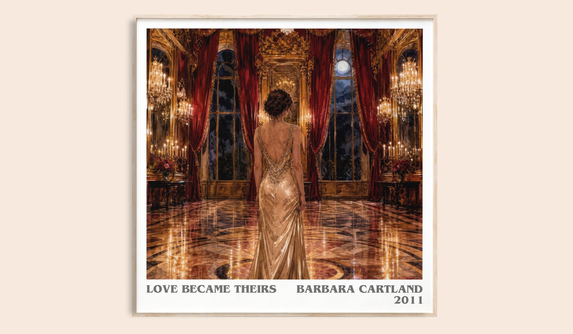 Love Became Theirs literary book poster by Barbara Cartland – framed literary art print
