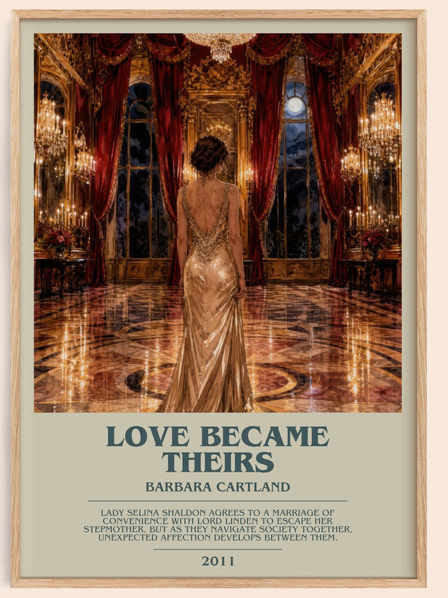 Love Became Theirs Bookish Wall Art by Barbara Cartland