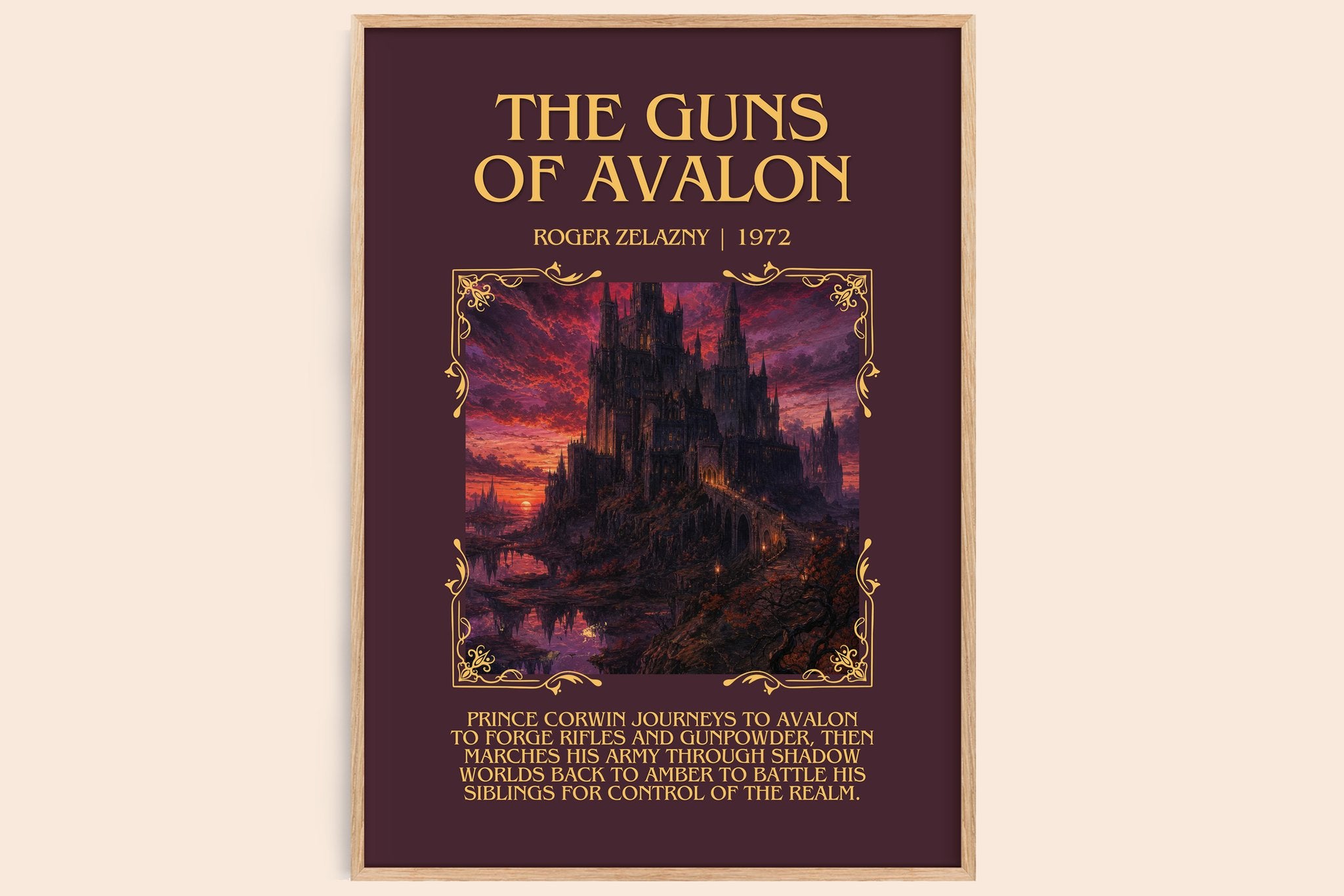 The Guns of Avalon Minimalist Book Poster by Roger Zelazny
