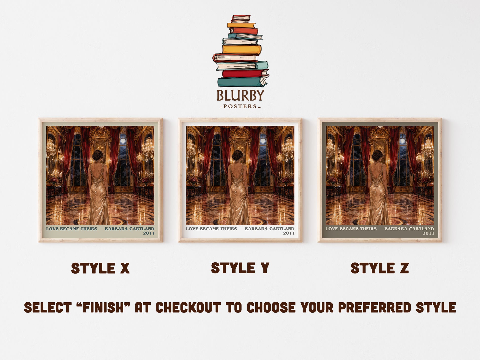 Love Became Theirs literary print in frame leaning in hallway – romance wall art