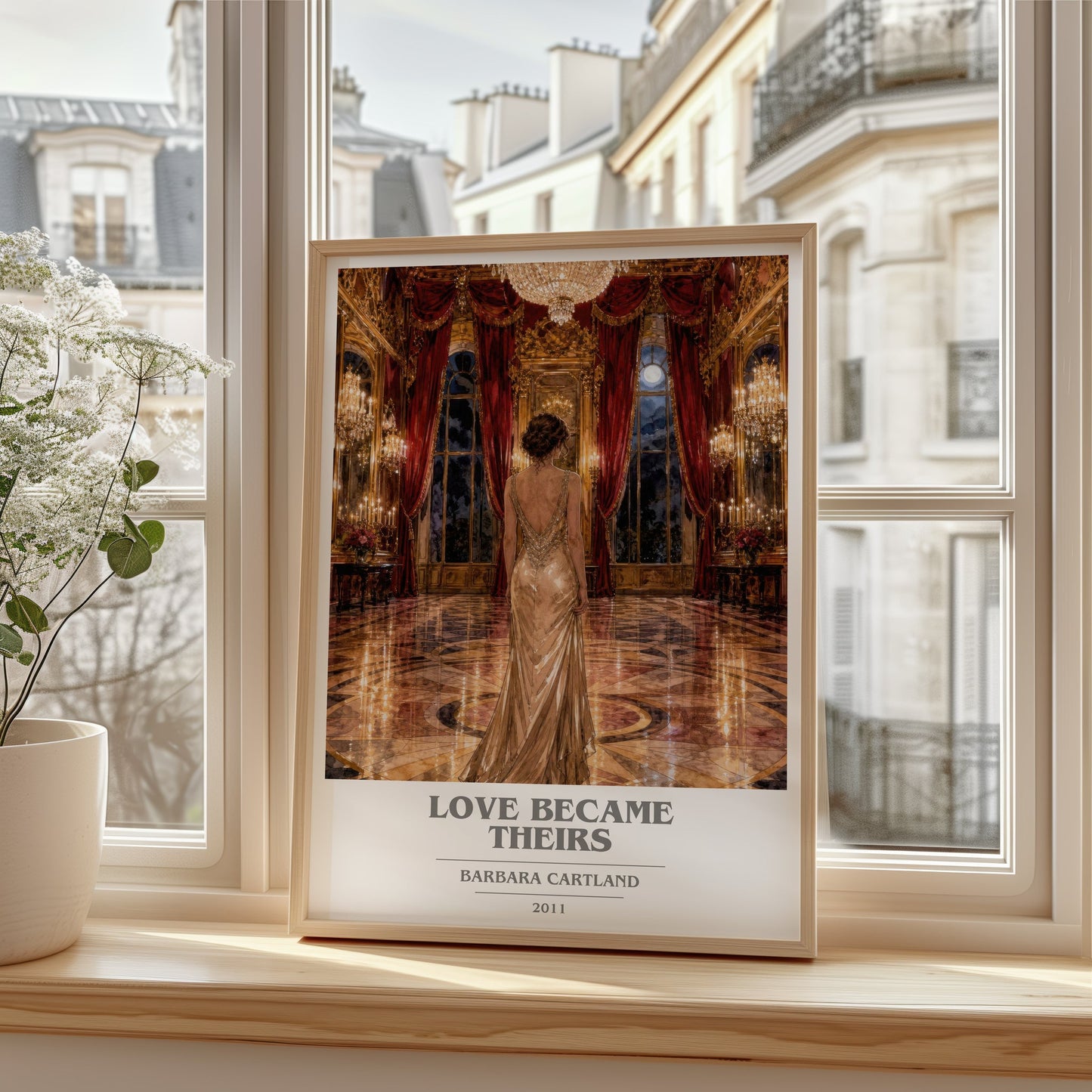 Love Became Theirs book cover poster colour and style options – Barbara Cartland book art
