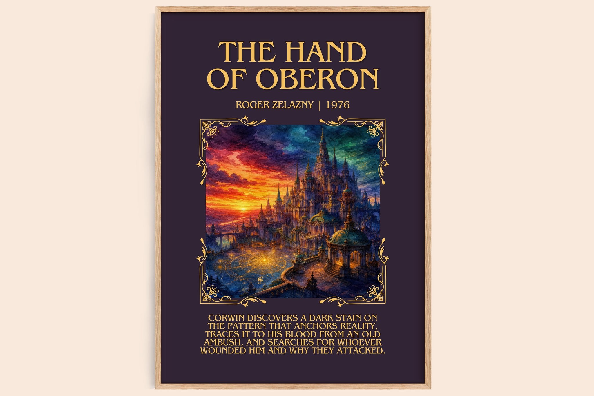 The Hand of Oberon Minimalist Book Poster by Roger Zelazny