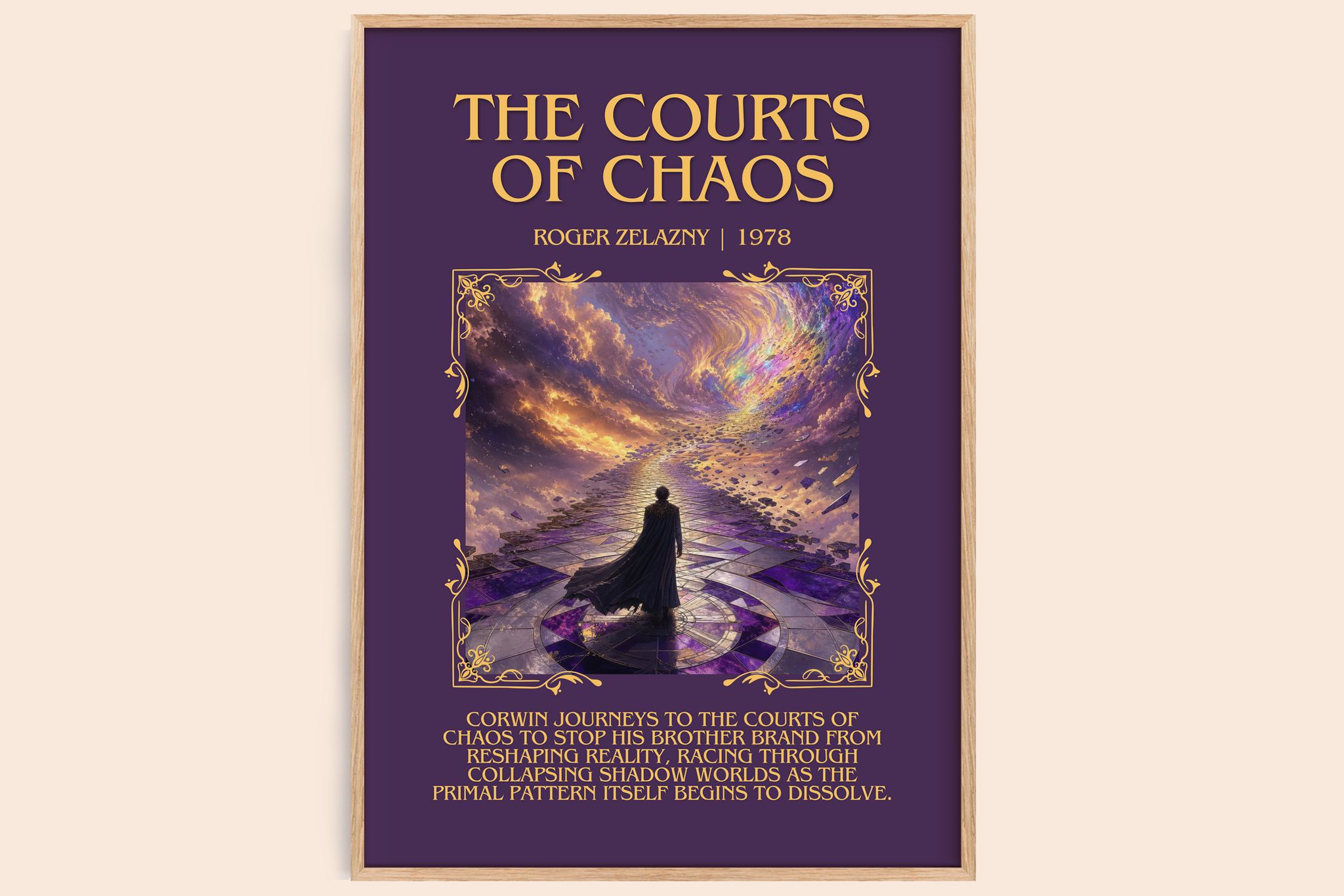 The Courts of Chaos Minimalist Book Poster by Roger Zelazny