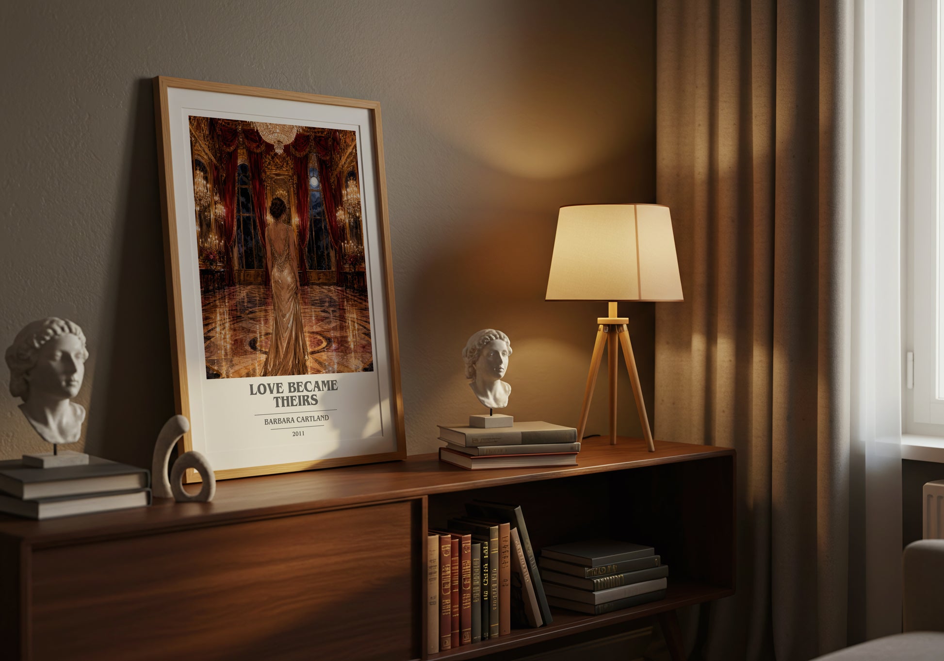 Love Became Theirs book cover book poster framed on wall – romance wall art