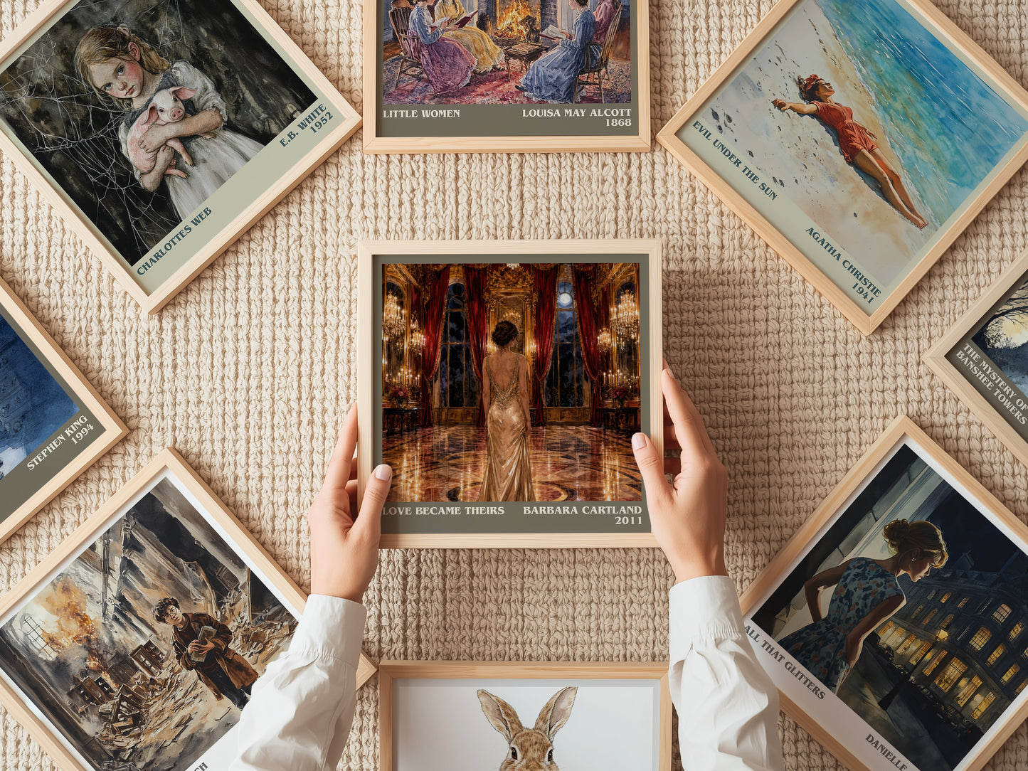 Love Became Theirs literary book poster framed on wall – romance wall art