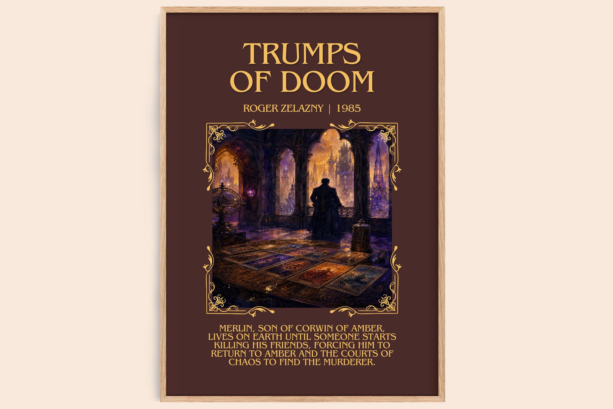 Trumps of Doom Minimalist Book Poster by Roger Zelazny