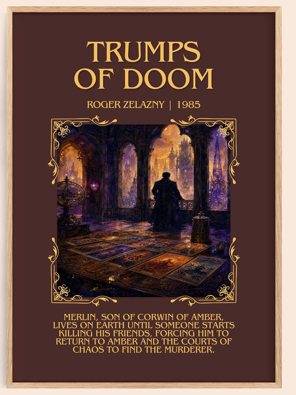 Trumps of Doom Minimalist Book Poster by Roger Zelazny – book poster