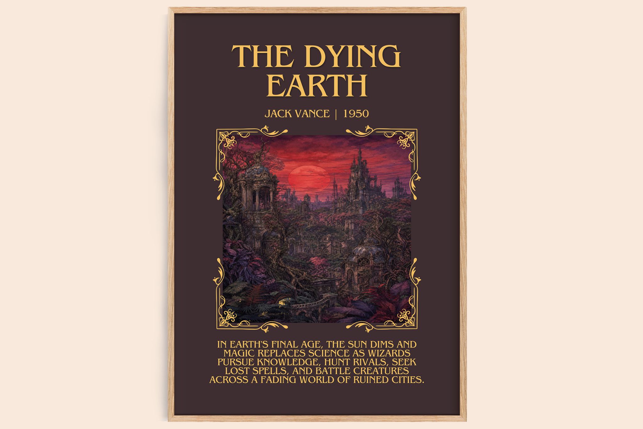 The Dying Earth Minimalist Book Poster by Jack Vance