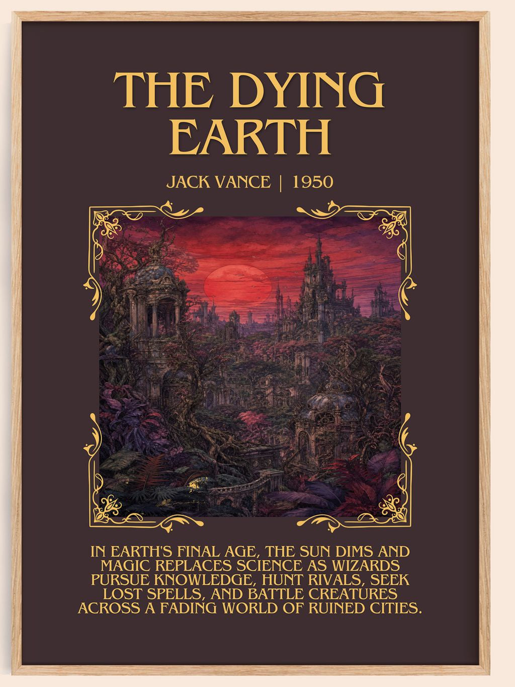 The Dying Earth Minimalist Book Poster by Jack Vance – book poster