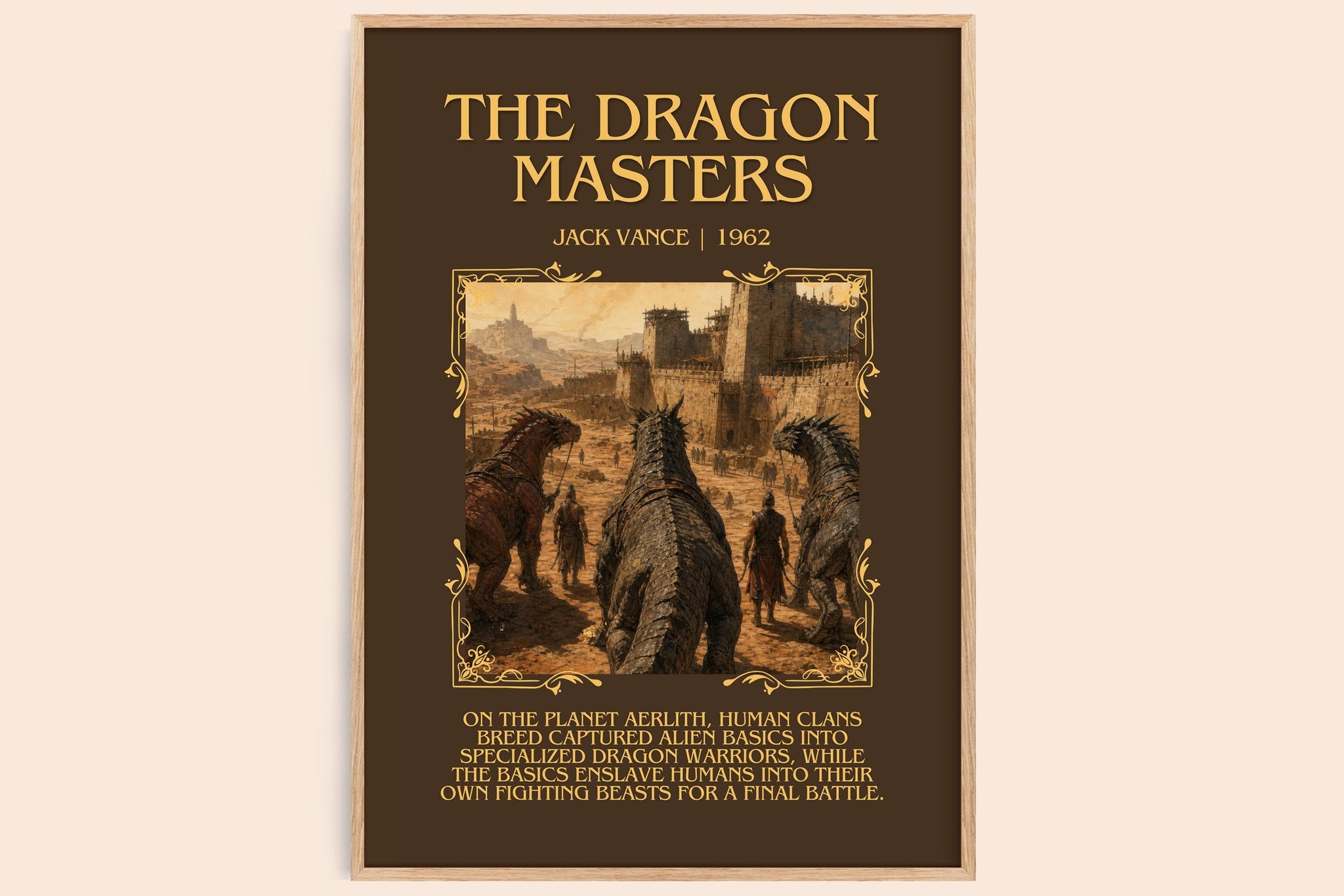 The Dragon Masters Minimalist Book Poster by Jack Vance