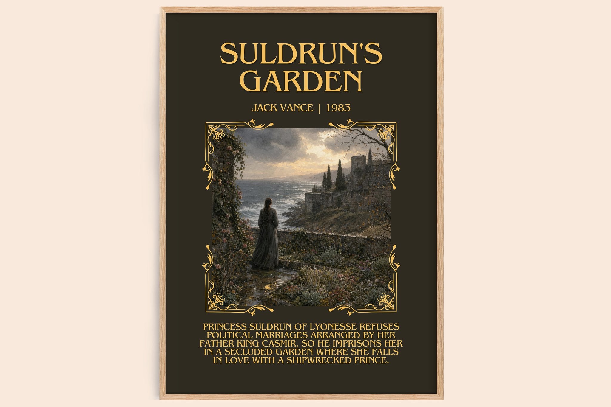 Suldrun's Garden Minimalist Book Poster by Jack Vance