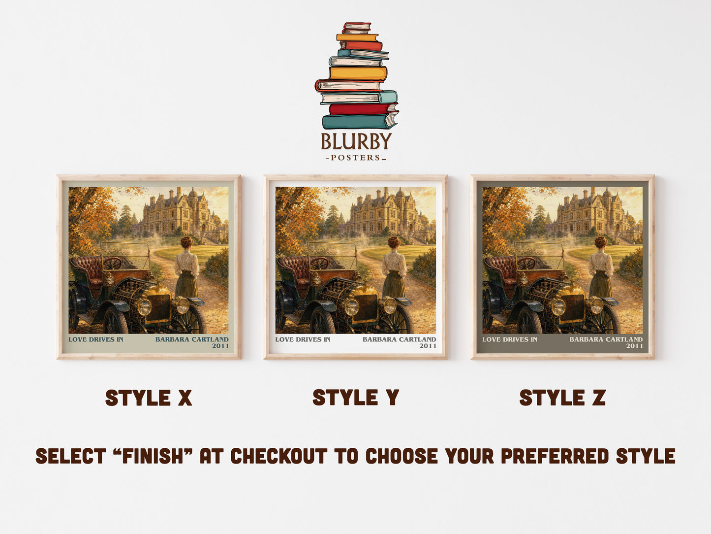 Love Drives In literary print in frame leaning in hallway – romance wall art