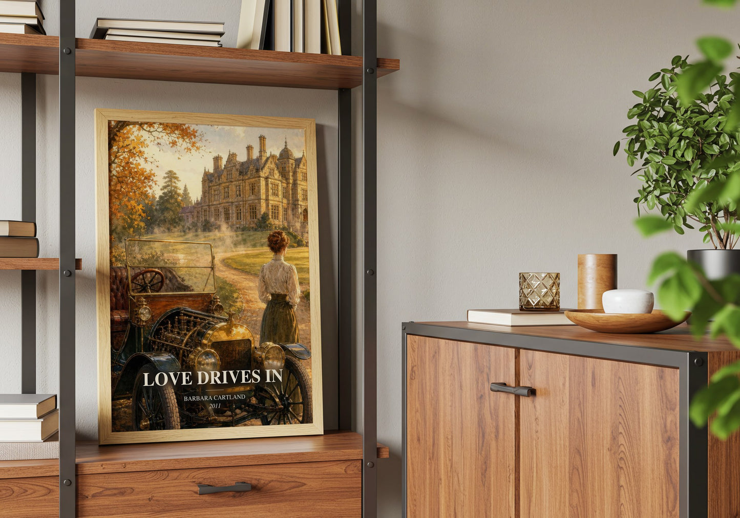 Love Drives In book watercolour illustration paper finish options – matte satin gloss