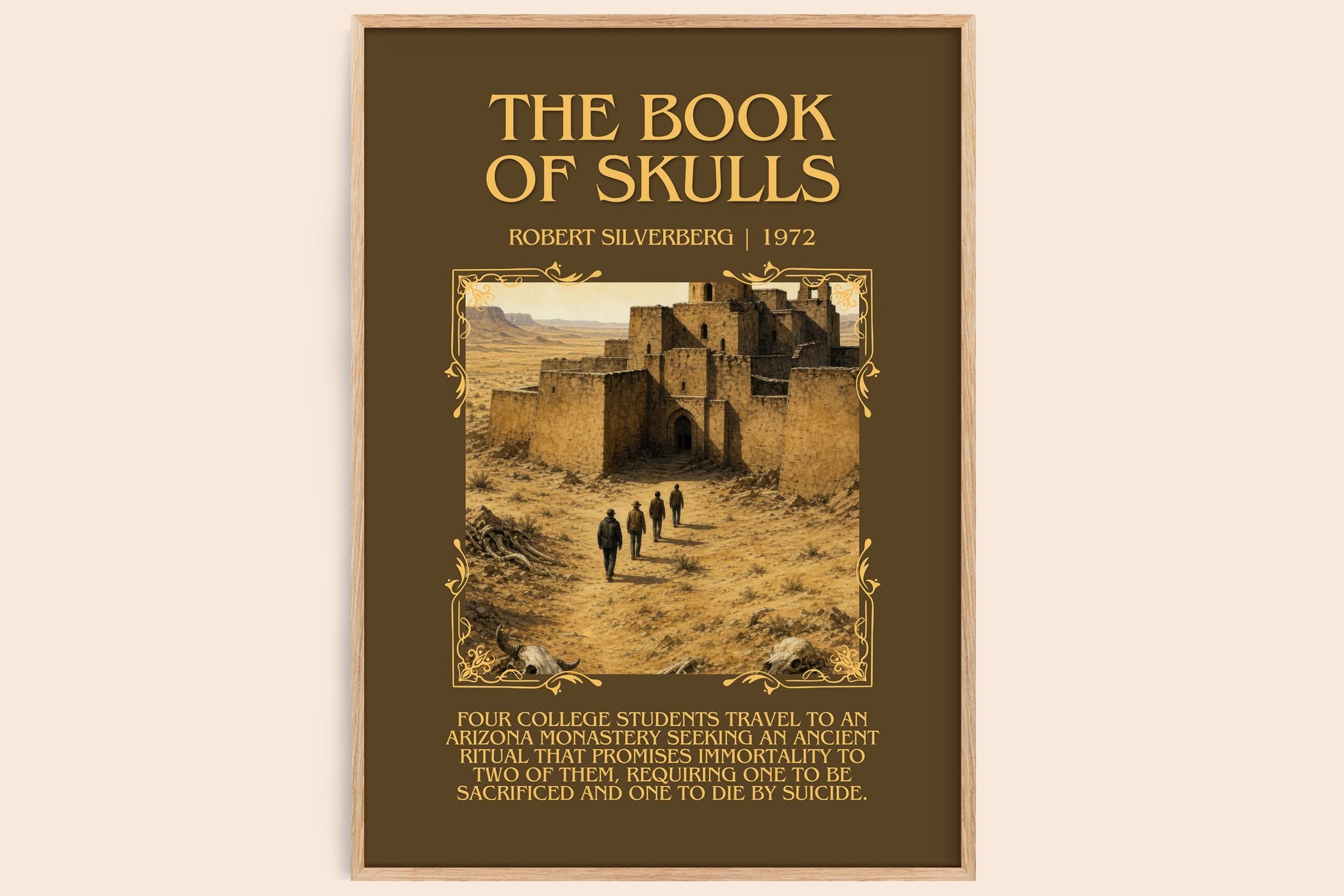 The Book of Skulls Minimalist Book Poster by Robert Silverberg