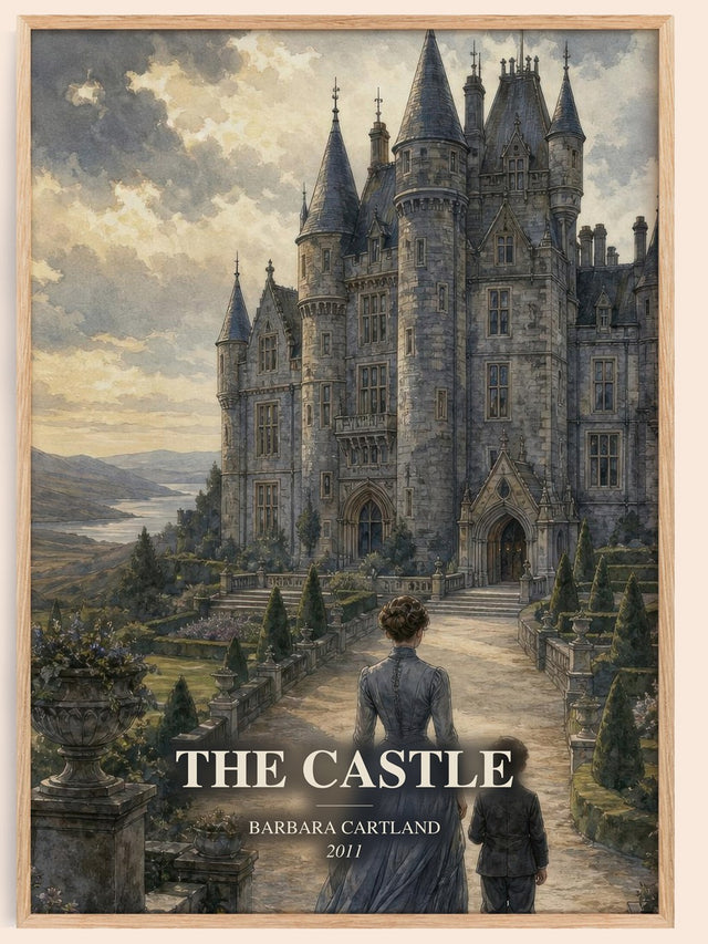 The Castle Book Watercolour Illustration by Barbara Cartland