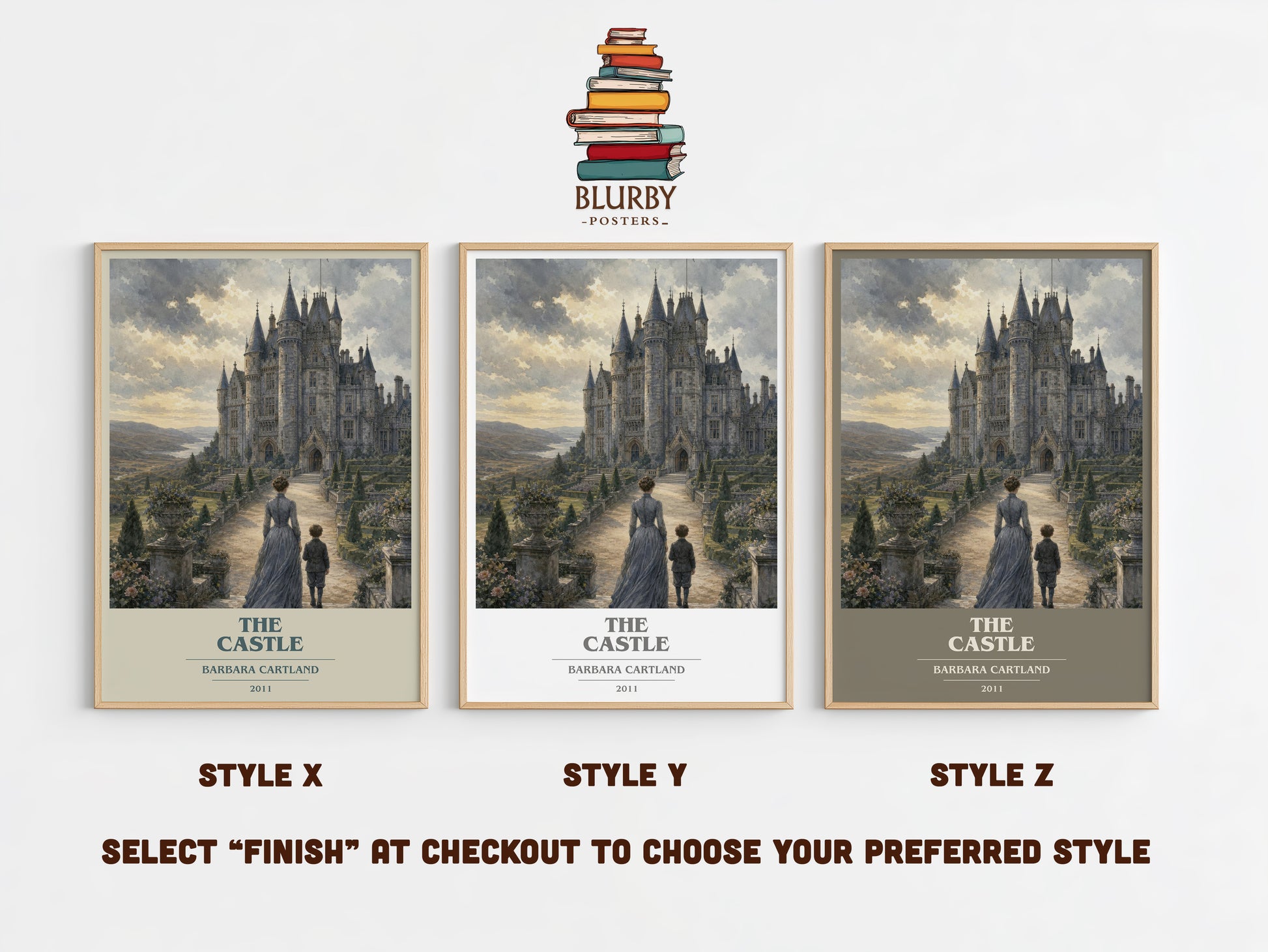 The Castle book cover print in frame leaning in hallway – romance wall art