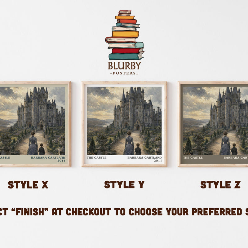 The Castle literary print in frame leaning in hallway – romance wall art