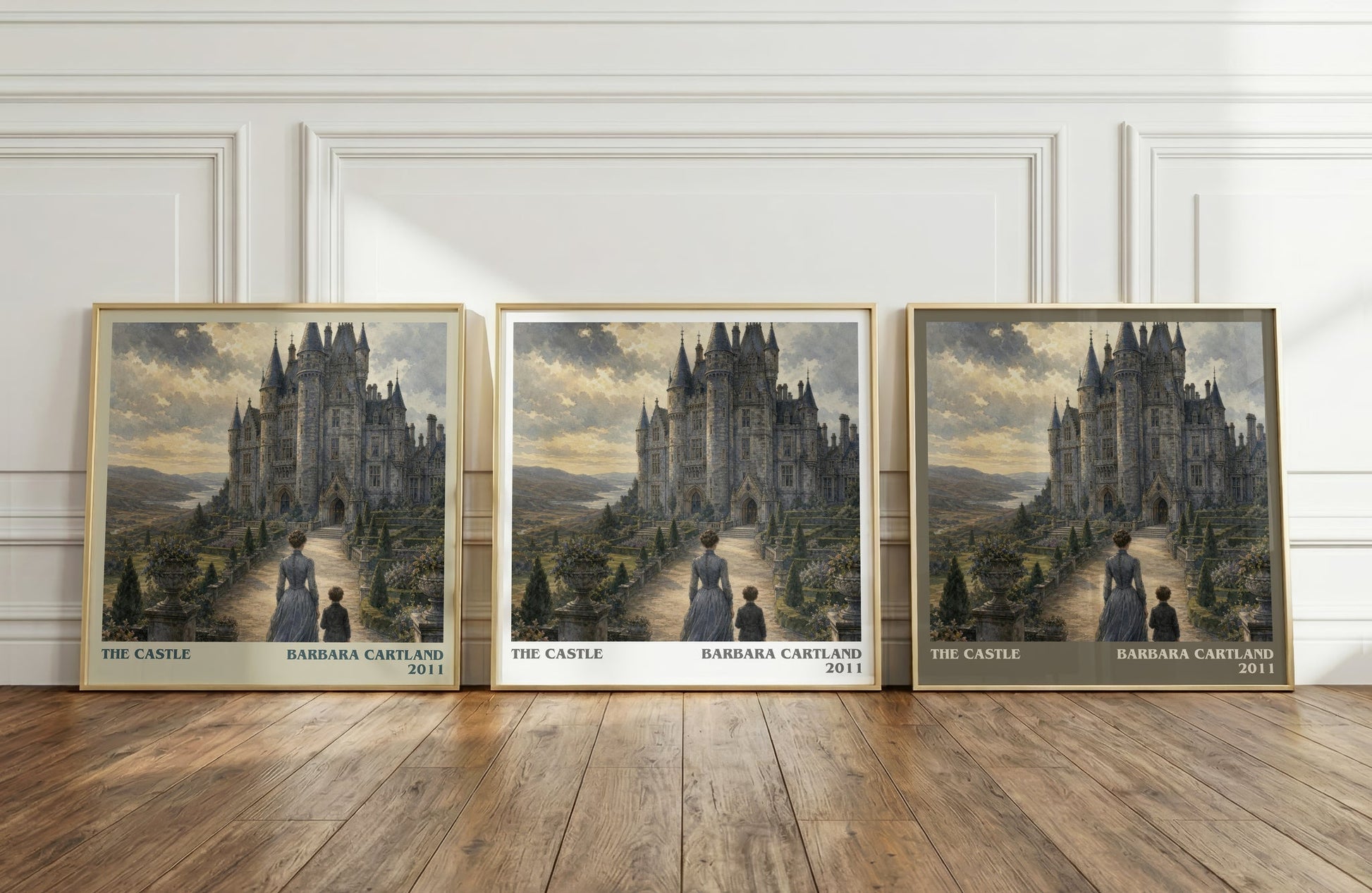 The Castle literary art print colour and style options – Barbara Cartland book art