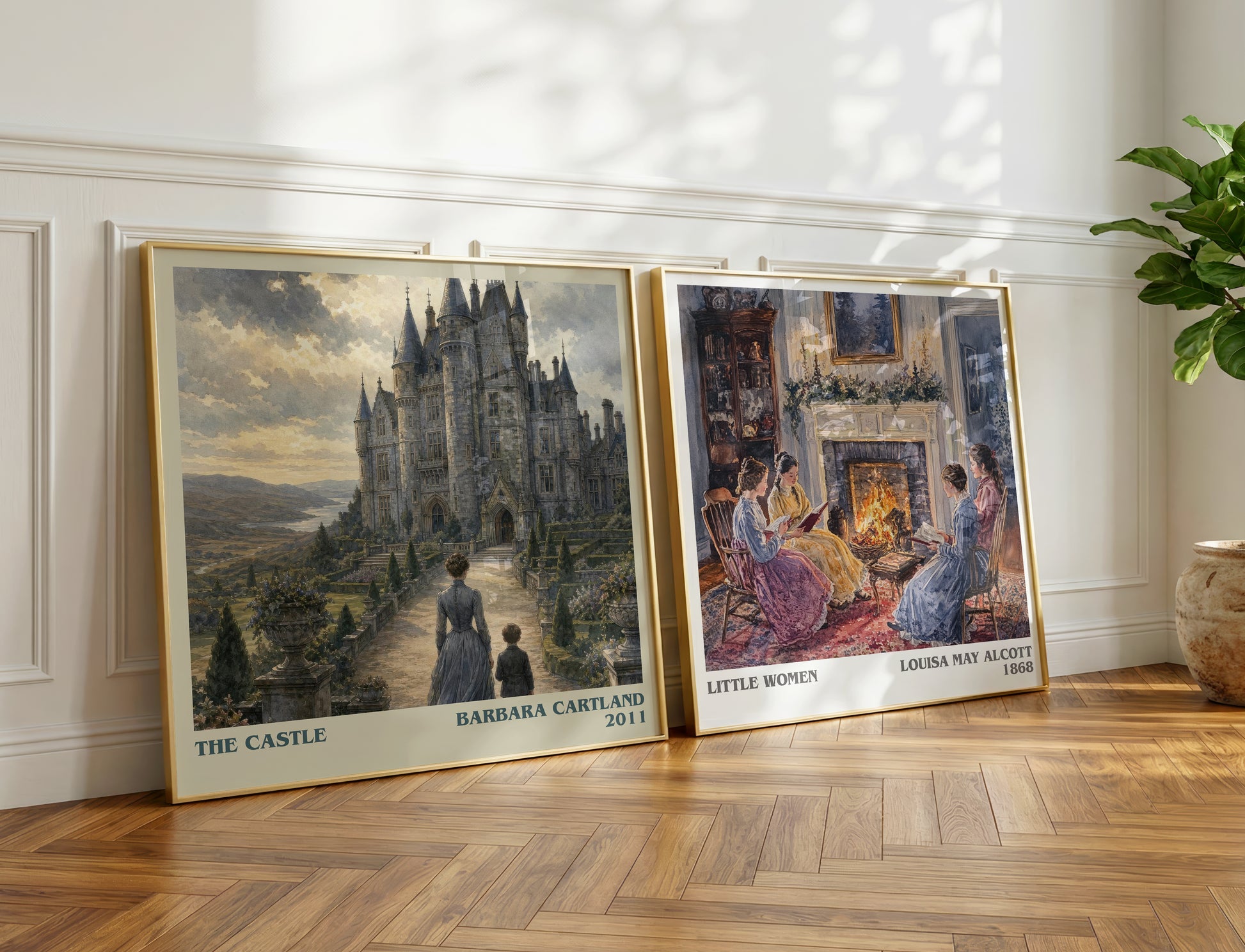 The Castle literary print on bookshelf – Barbara Cartland fan gift
