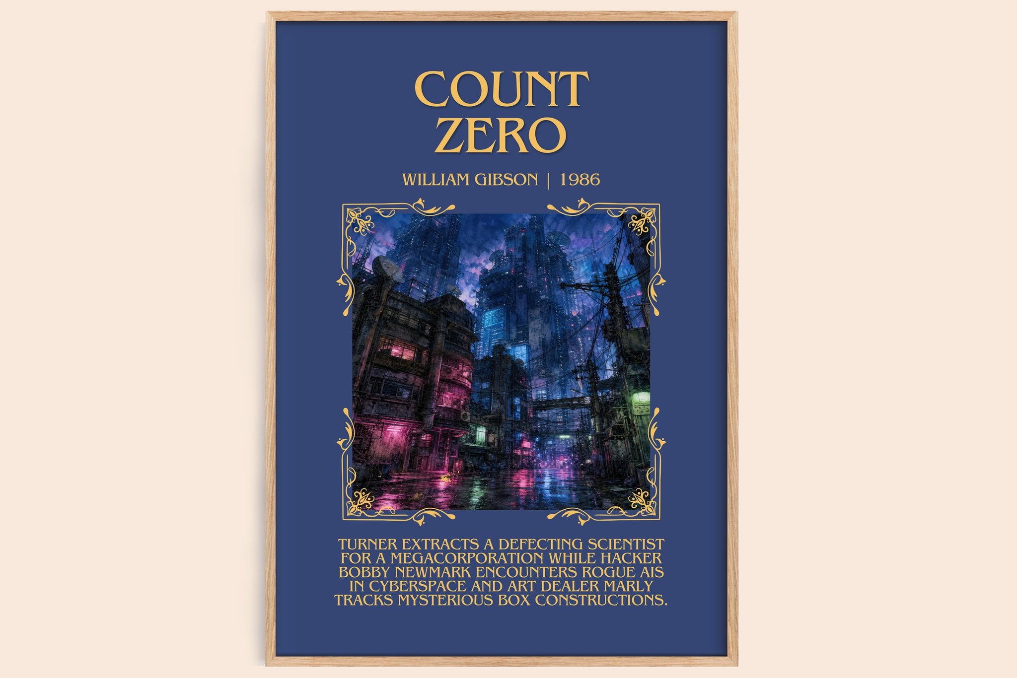 Count Zero Minimalist Book Poster by William Gibson