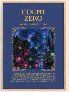 Count Zero Minimalist Book Poster by William Gibson – image 1