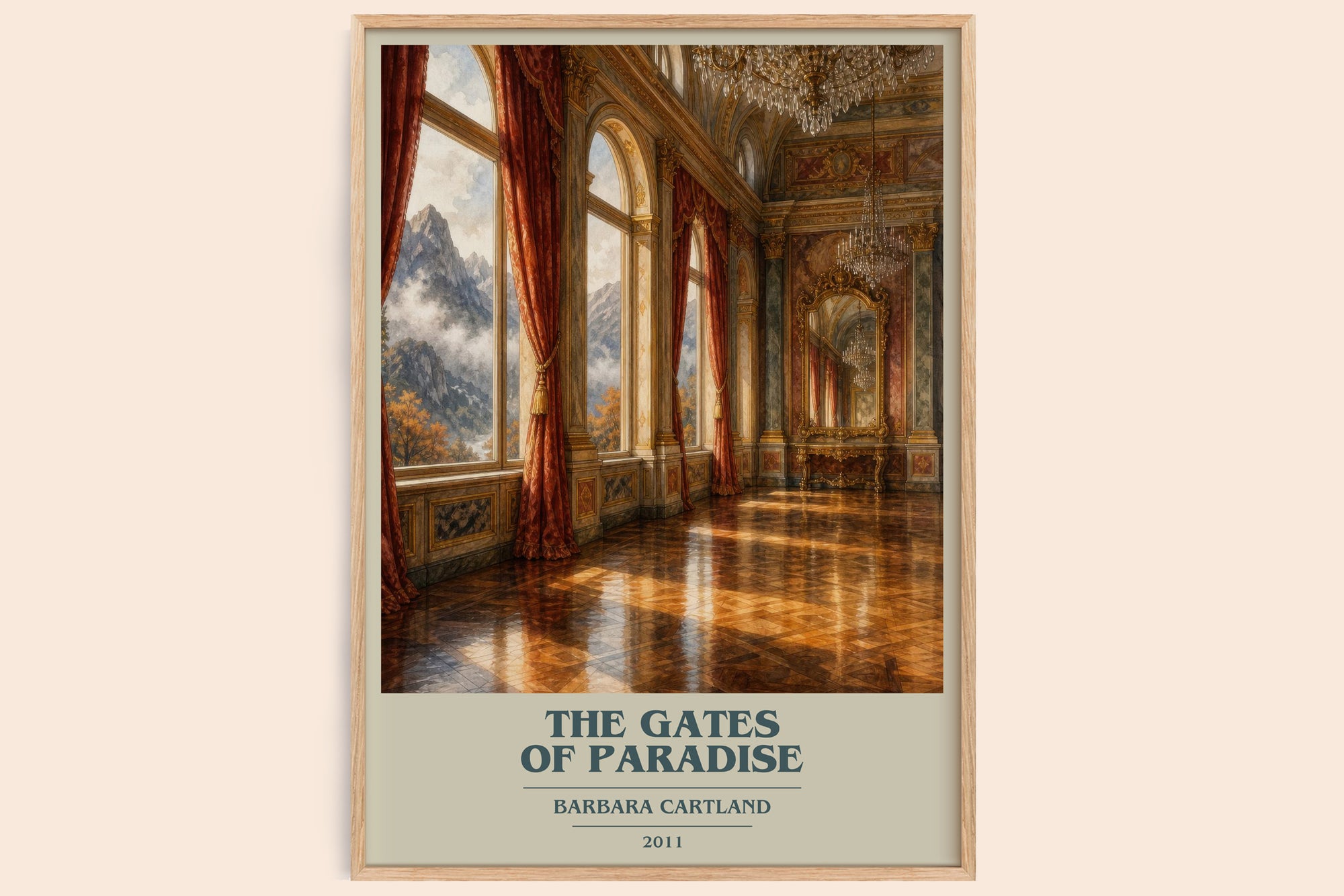The Gates Of Paradise book cover book poster by Barbara Cartland – framed literary art print