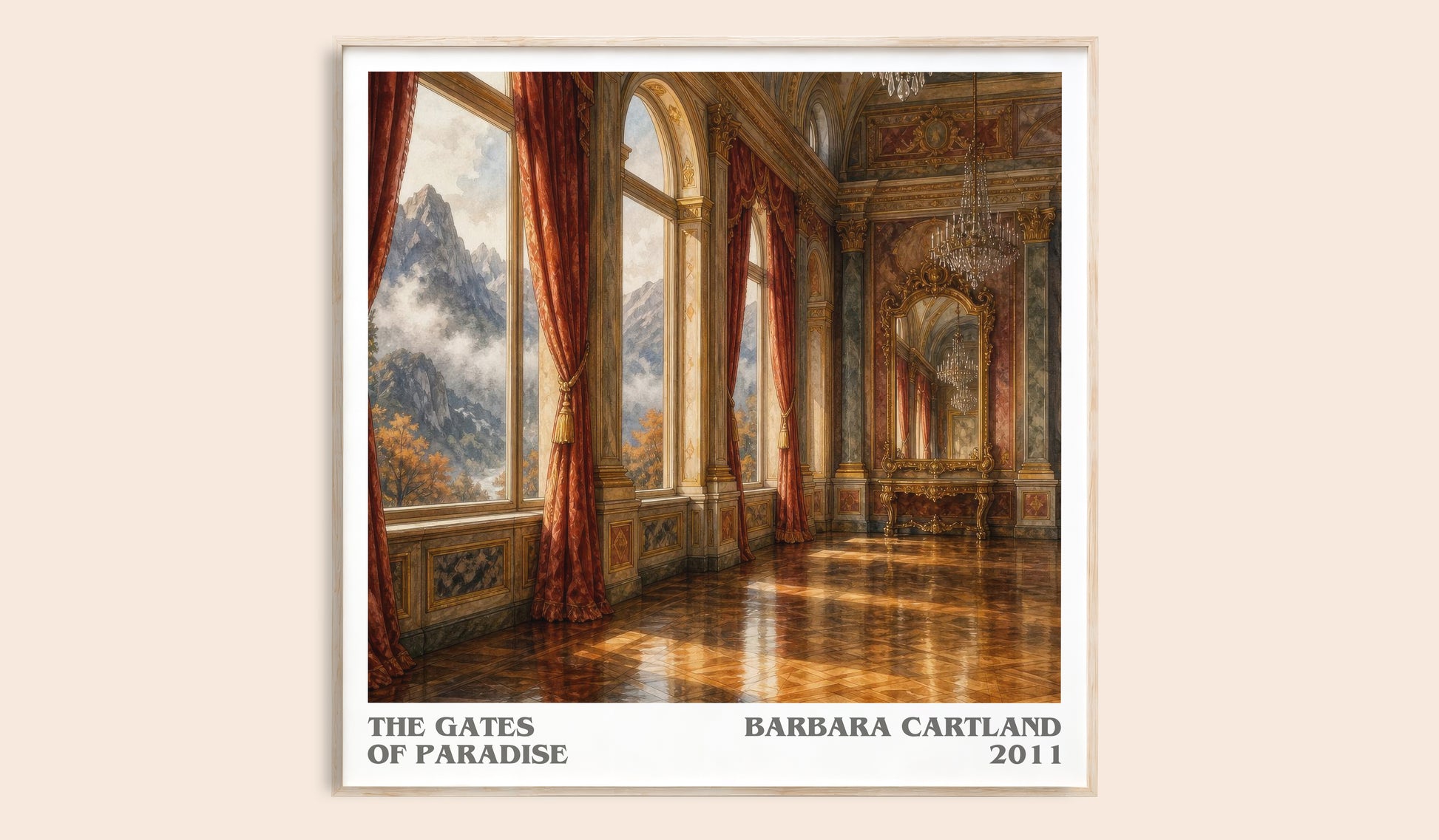 The Gates Of Paradise literary book poster by Barbara Cartland – framed literary art print