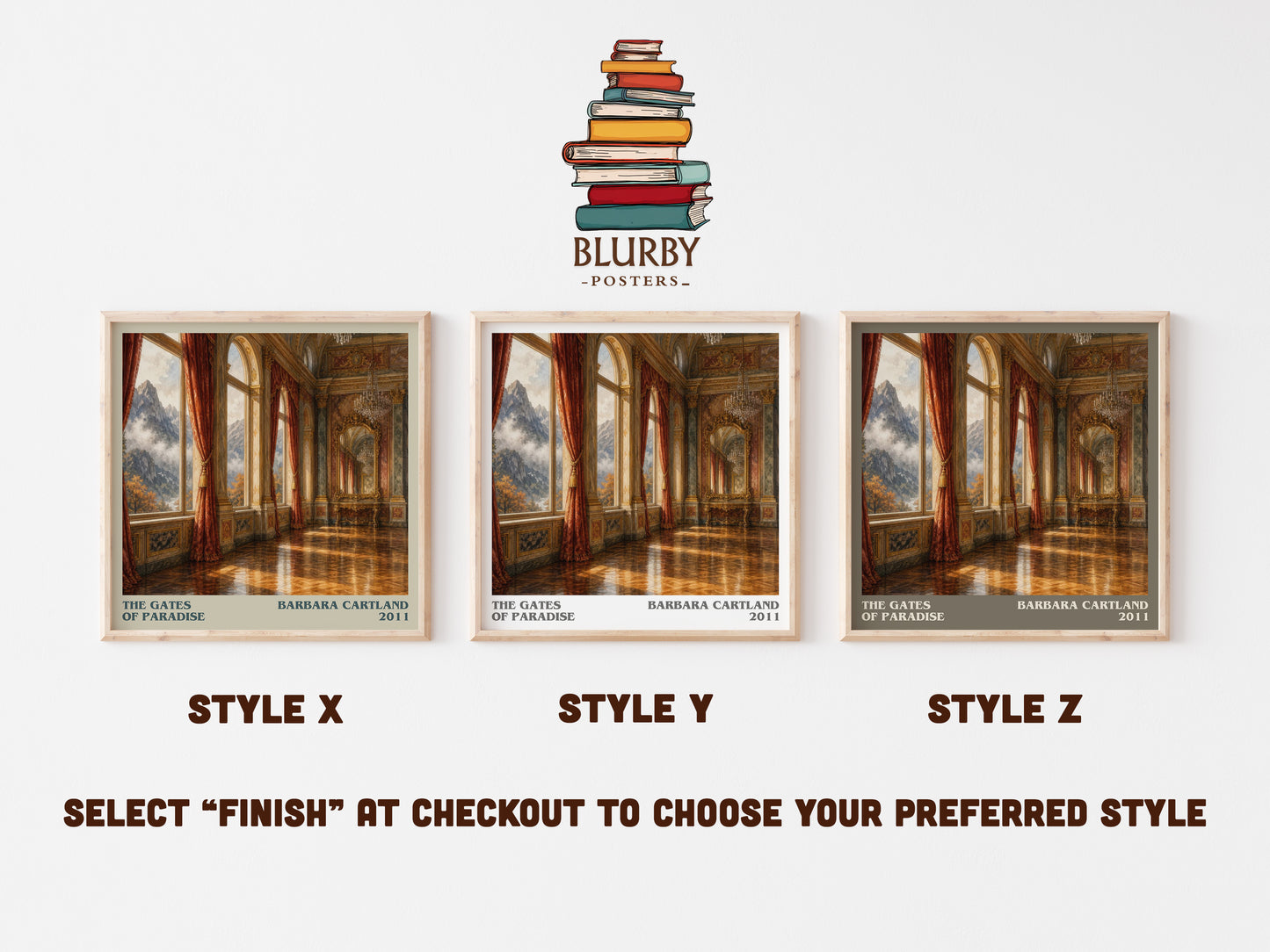 The Gates Of Paradise literary print in frame leaning in hallway – romance wall art