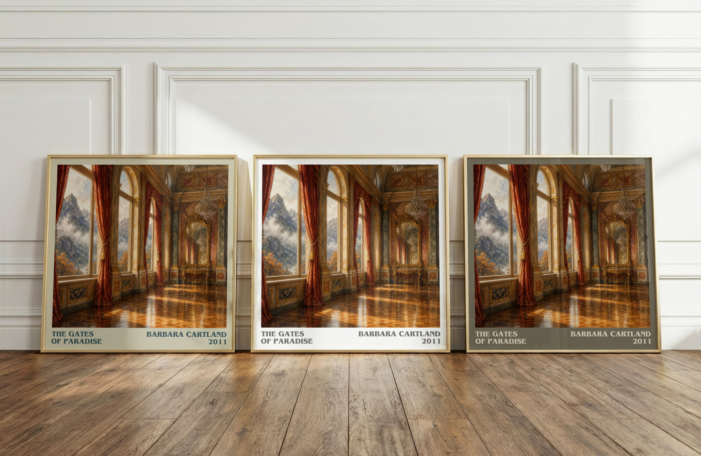 The Gates Of Paradise literary art print colour and style options – Barbara Cartland book art