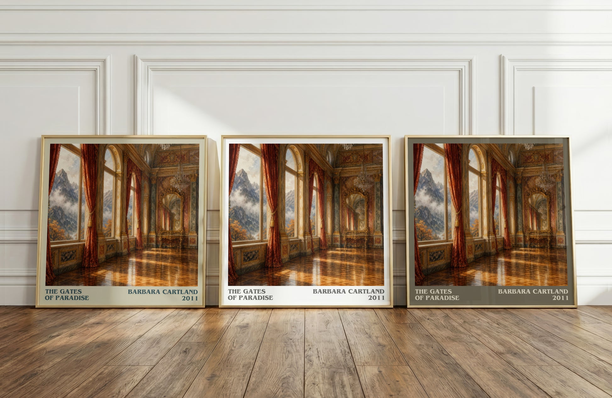 The Gates Of Paradise literary art print colour and style options – Barbara Cartland book art