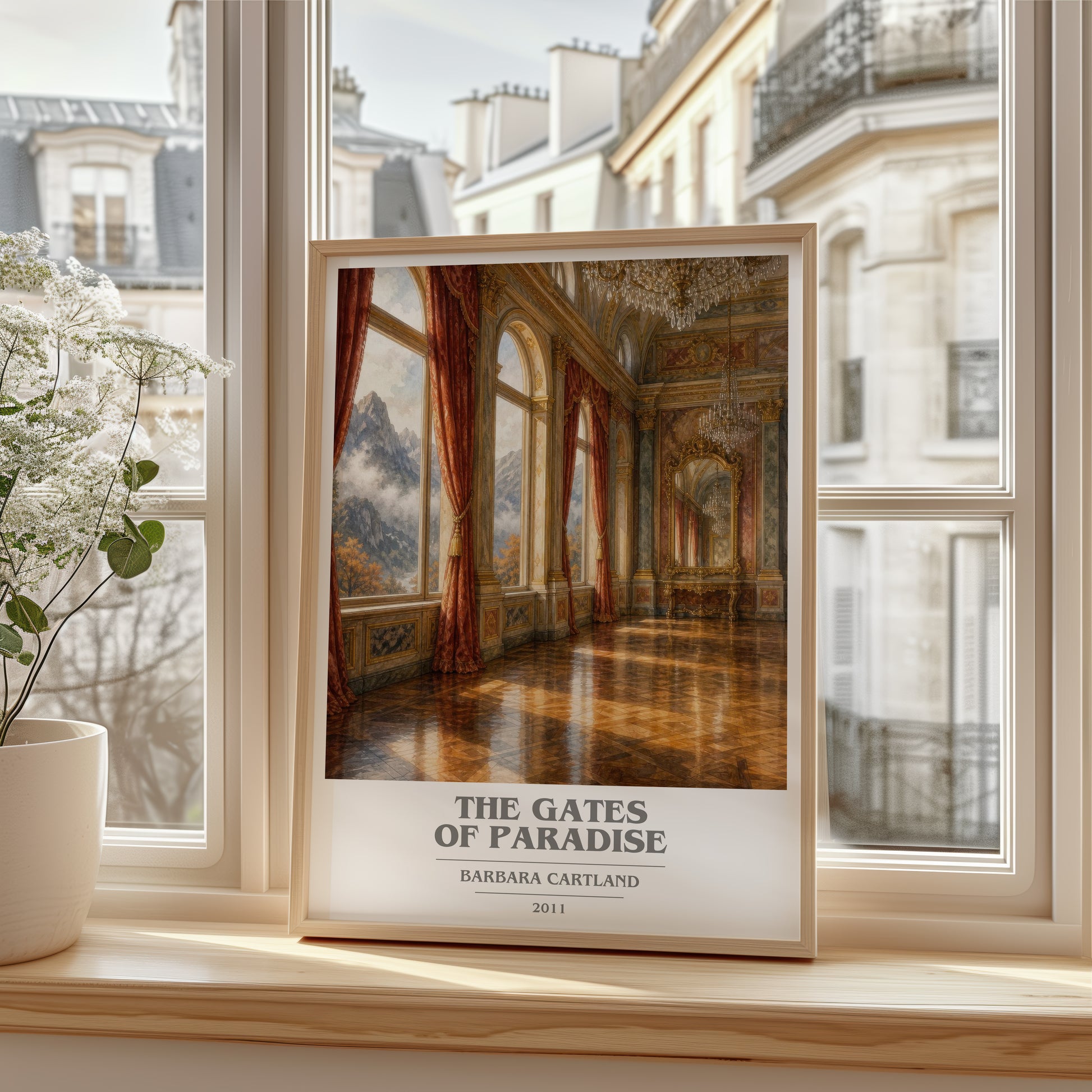 The Gates Of Paradise book cover poster colour and style options – Barbara Cartland book art
