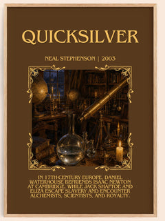 Quicksilver Minimalist Book Poster by Neal Stephenson – image 1