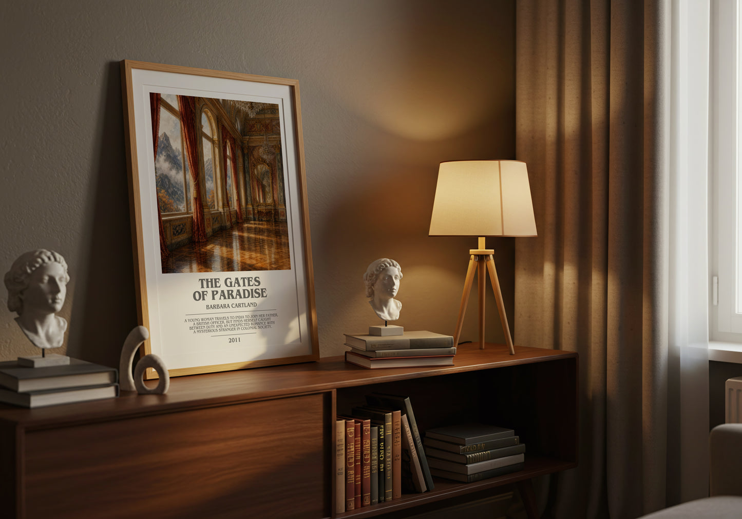 The Gates Of Paradise bookish book poster framed on wall – romance wall art