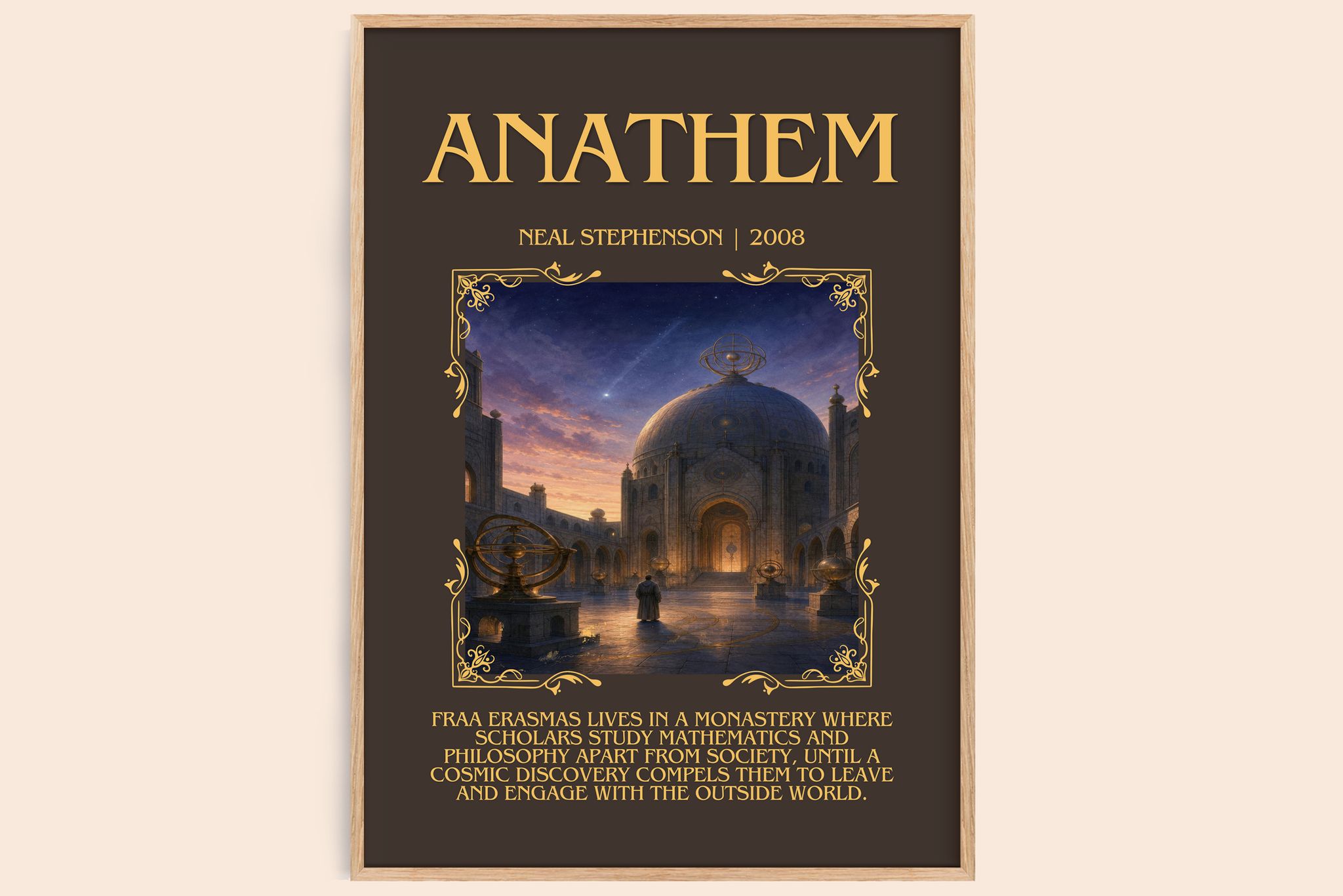 Anathem Minimalist Book Poster by Neal Stephenson