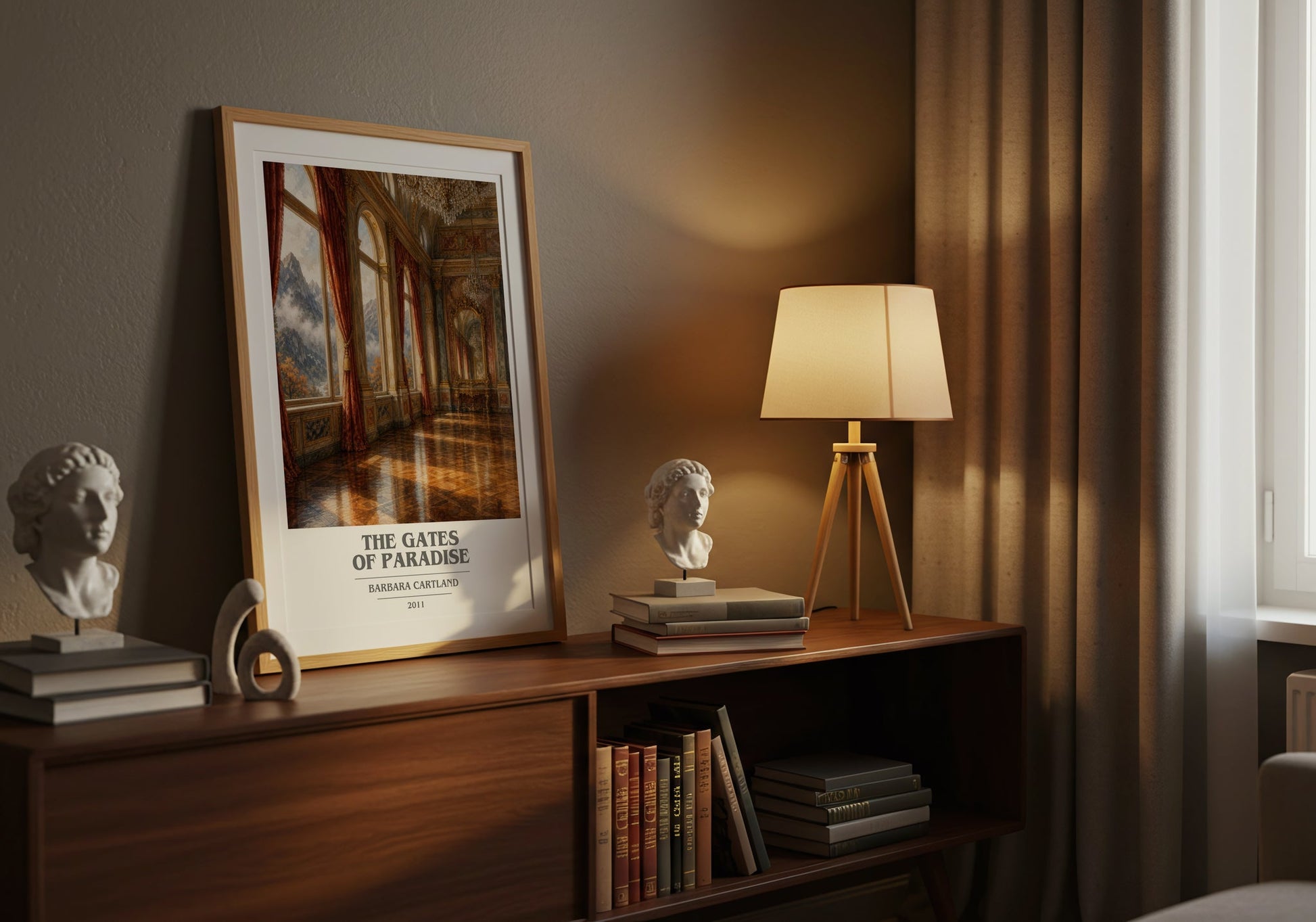 The Gates Of Paradise book cover book poster framed on wall – romance wall art