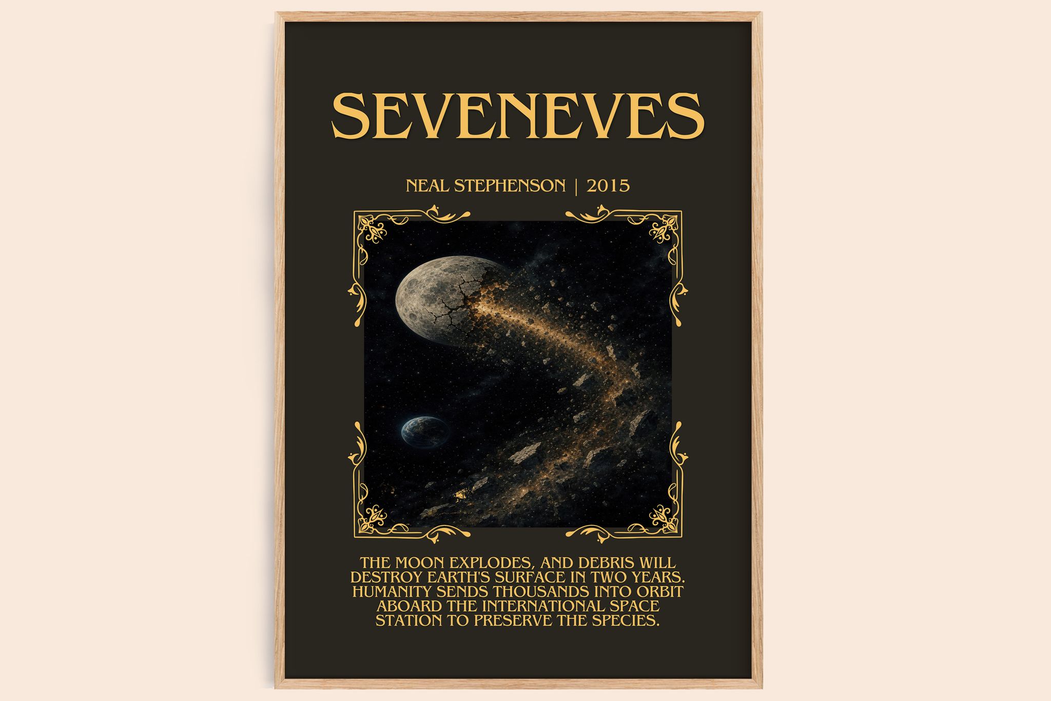 Seveneves Minimalist Book Poster by Neal Stephenson
