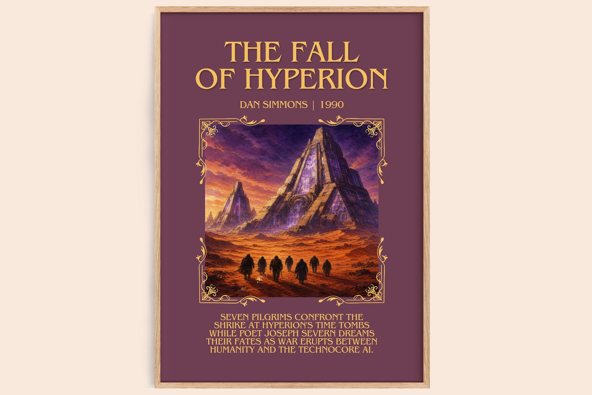 The Fall of Hyperion Minimalist Book Poster by Dan Simmons