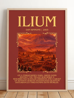 Ilium Minimalist Book Poster by Dan Simmons – image 2