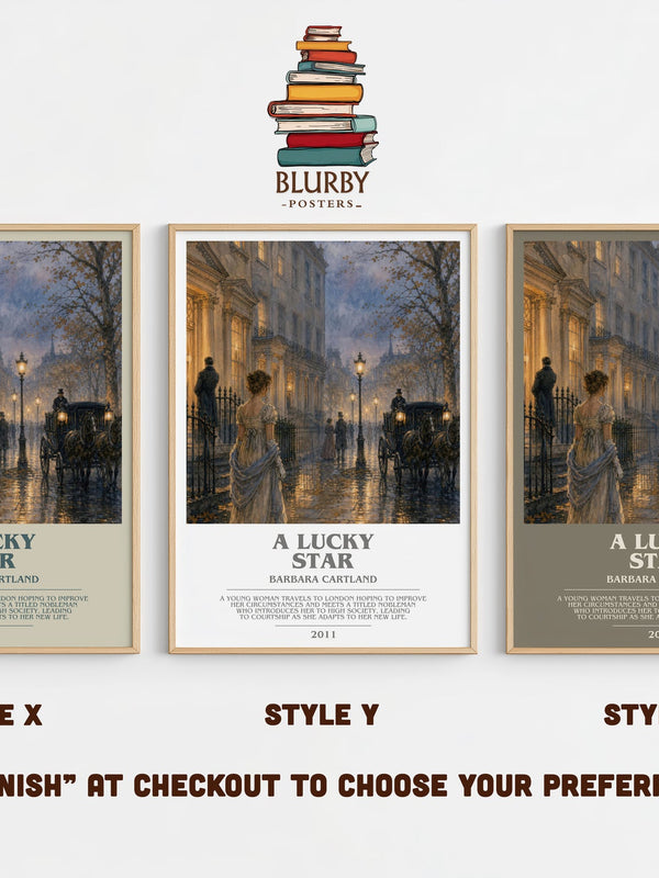 A Lucky Star bookish print in frame leaning in hallway – romance wall art