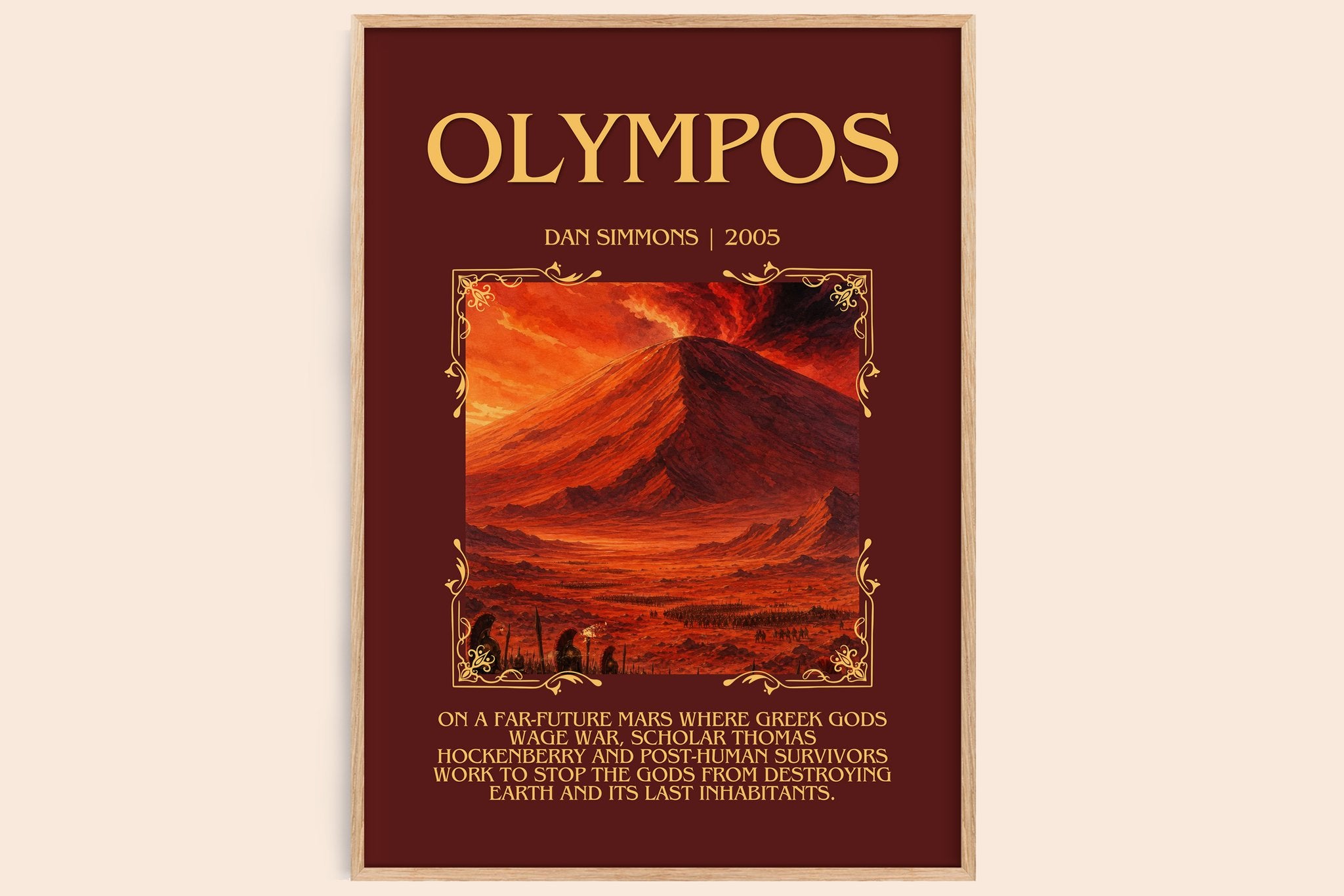 Olympos Minimalist Book Poster by Dan Simmons